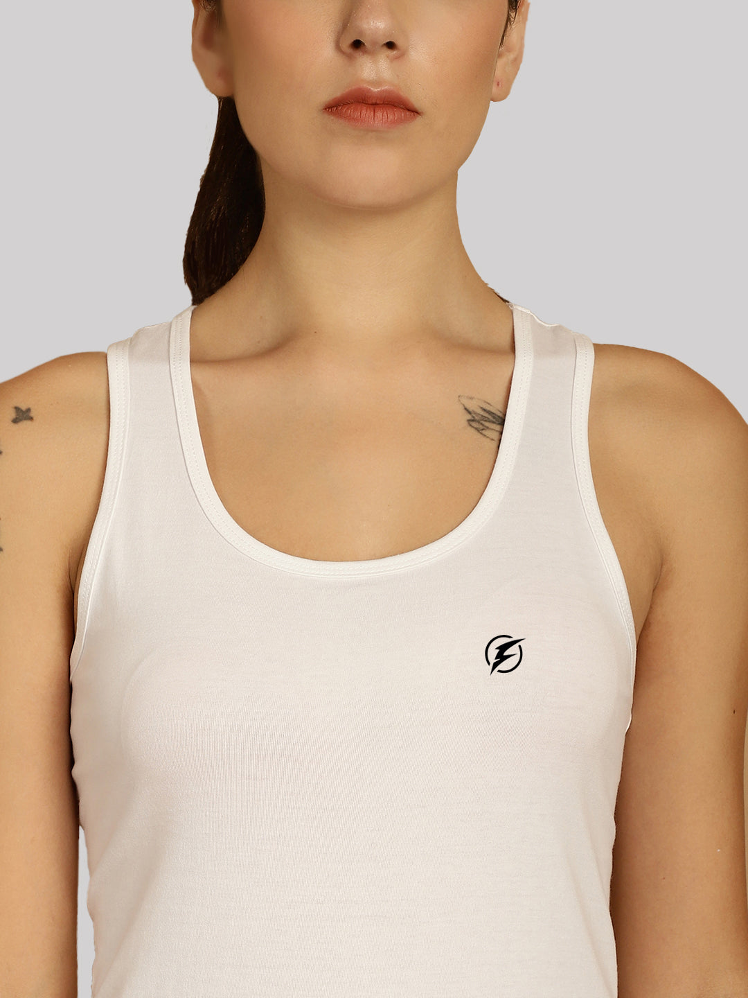 Women Solid Cotton Slim Fit Tank Top - Friskers