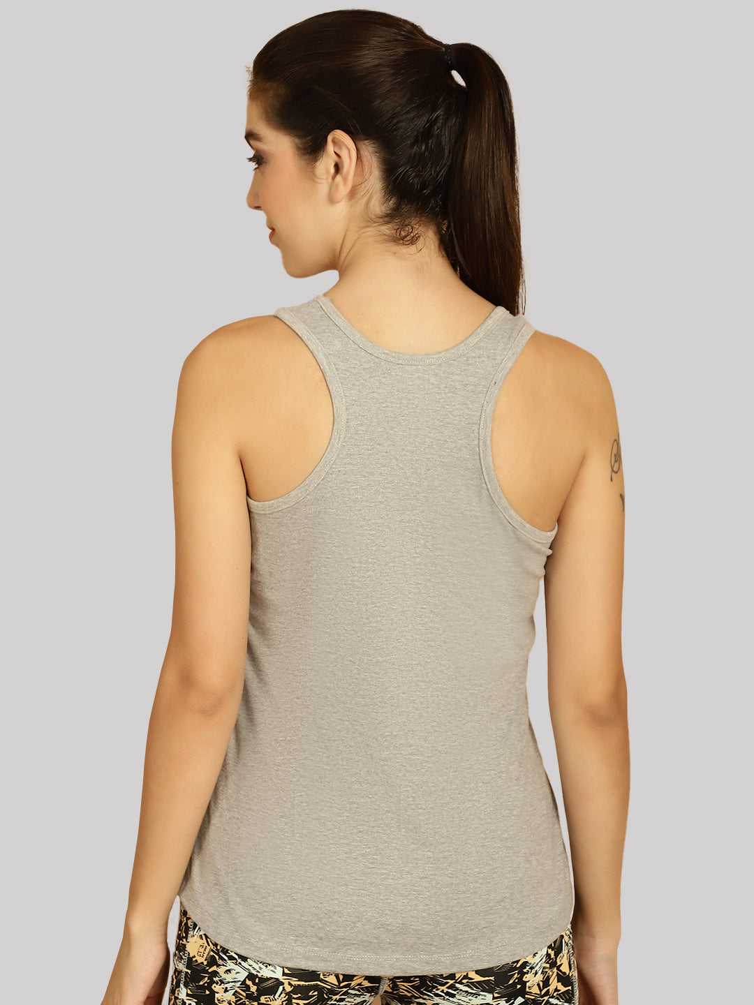 Women Solid Cotton Slim Fit Tank Top - Friskers