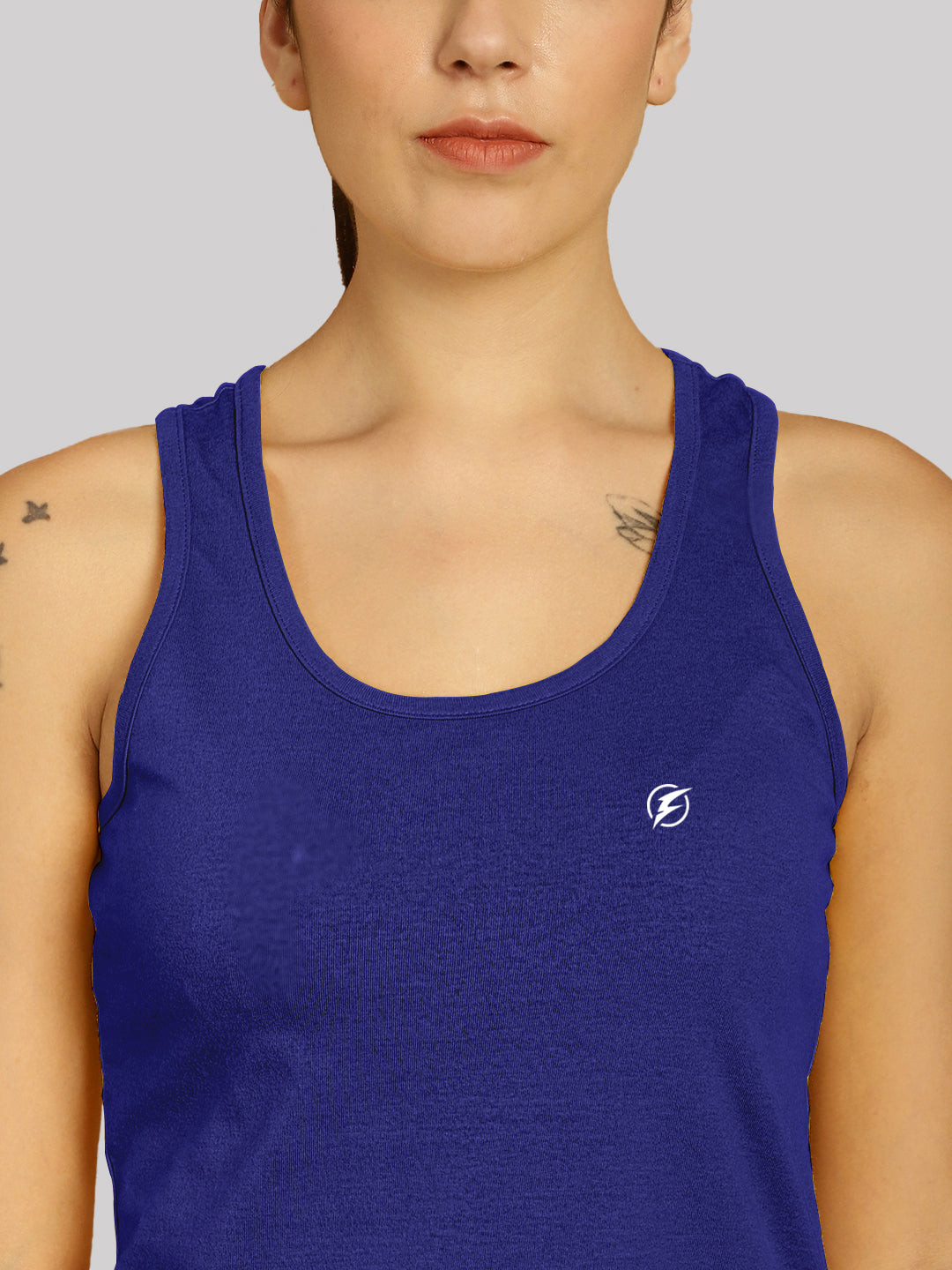 Women Solid Cotton Slim Fit Tank Top - Friskers