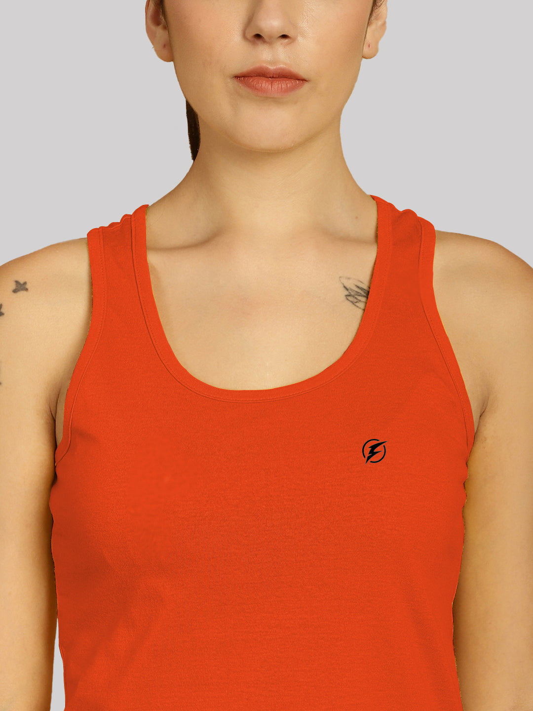 Women Solid Cotton Slim Fit Tank Top - Friskers