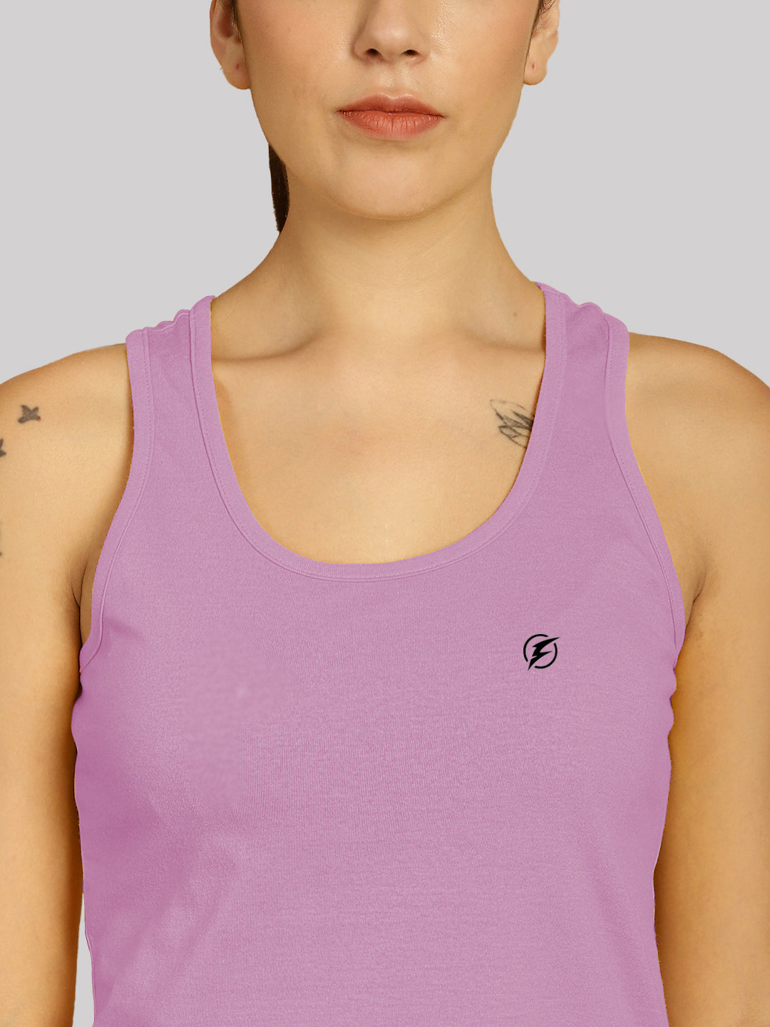 Women Solid Cotton Slim Fit Tank Top - Friskers