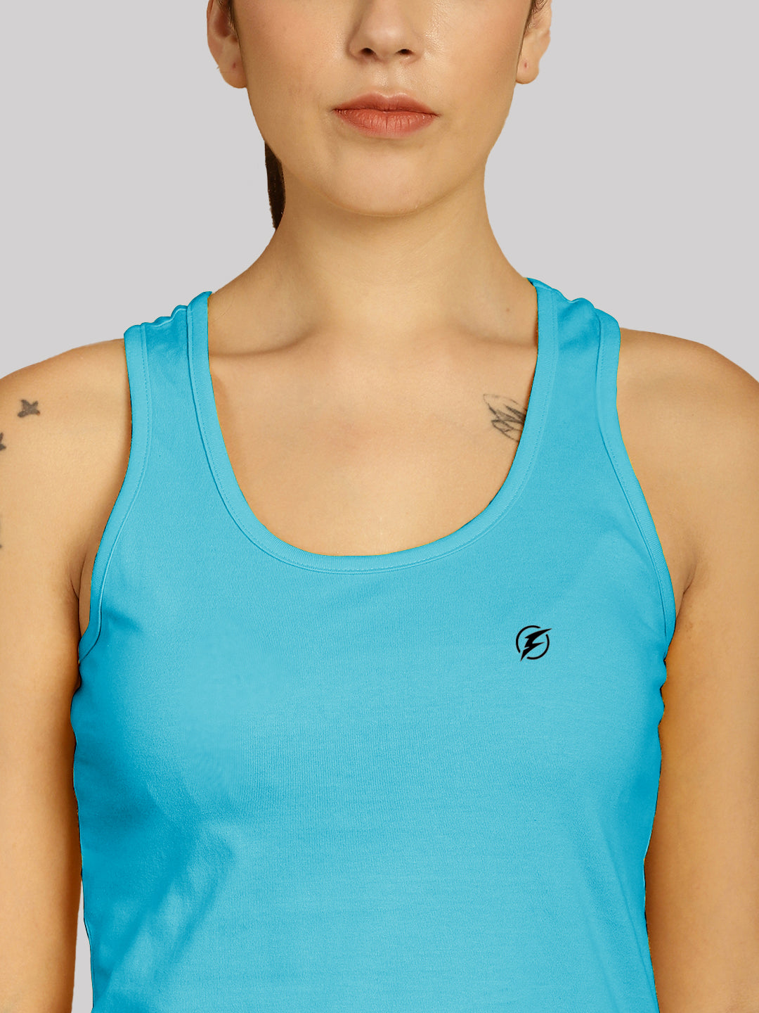 Women Solid Cotton Slim Fit Tank Top - Friskers