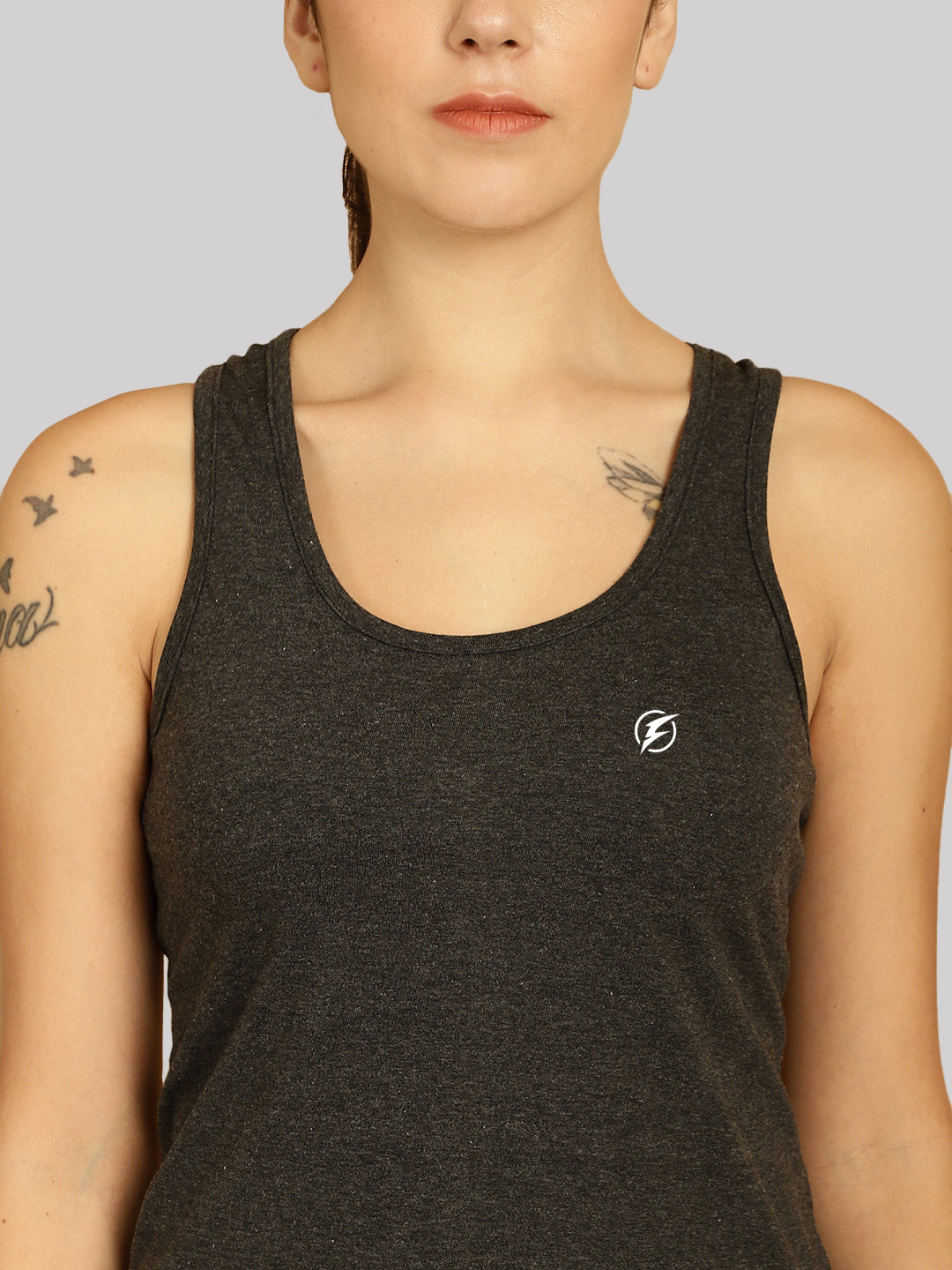 Women Solid Cotton Slim Fit Tank Top - Friskers