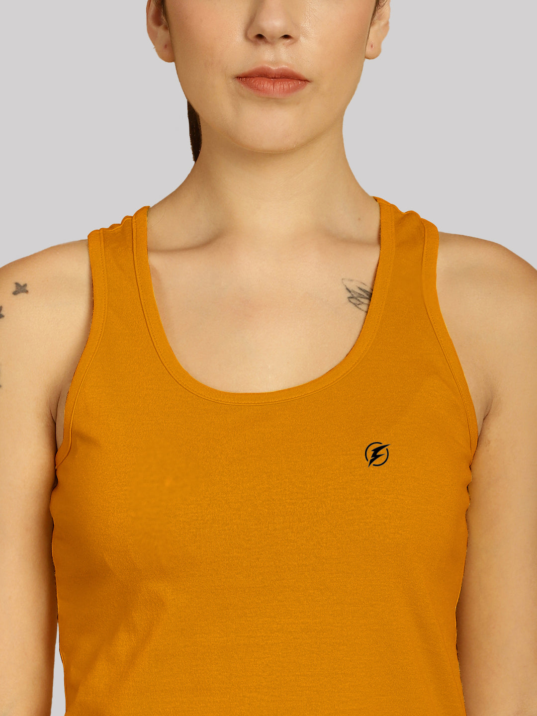 Women Solid Cotton Slim Fit Tank Top - Friskers