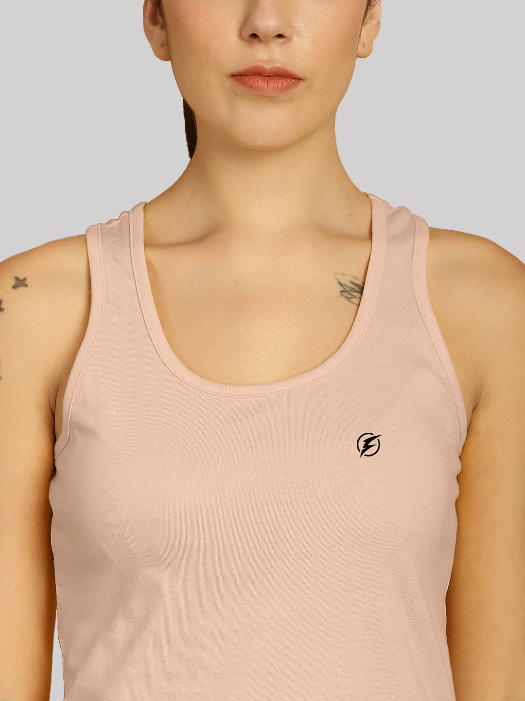 Women Solid Cotton Slim Fit Tank Top - Friskers