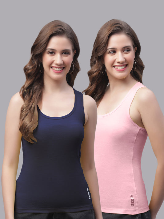Women Pack Of 2 Navy & Coral Ultimate Active Tank Top - Friskers