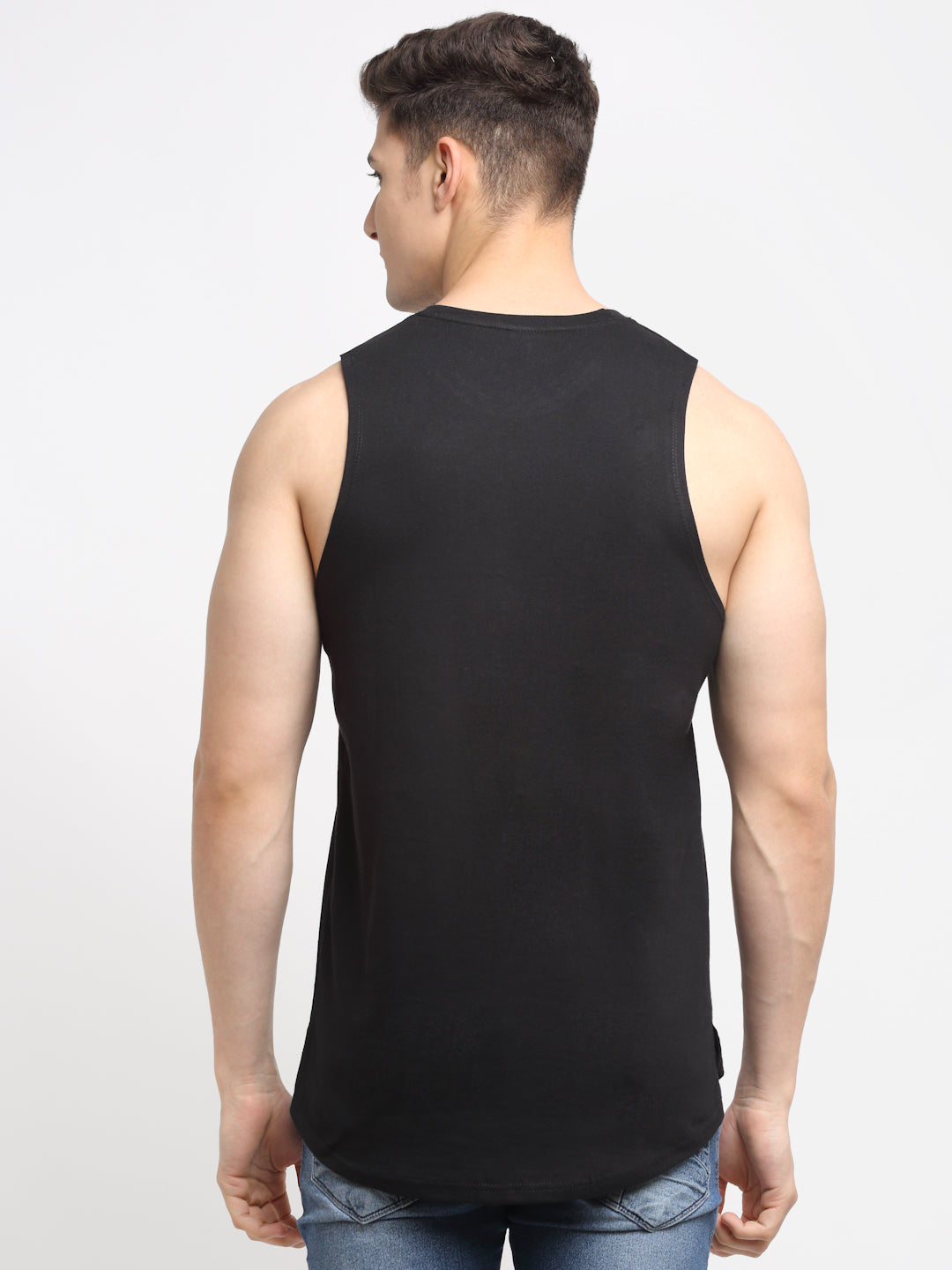 Friskers Men Solid Cotton Innerwear Gym Vest - Friskers