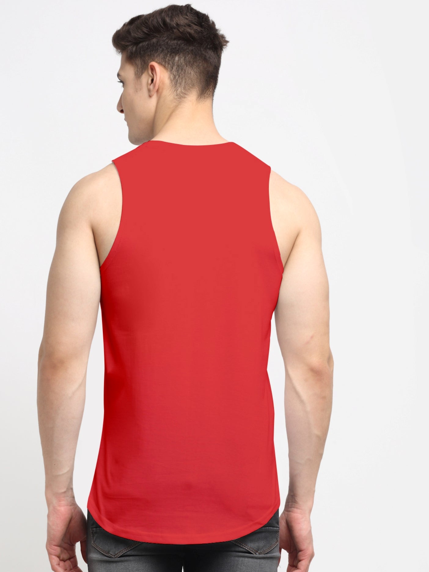 Friskers Men Solid Cotton Innerwear Gym Vest - Friskers