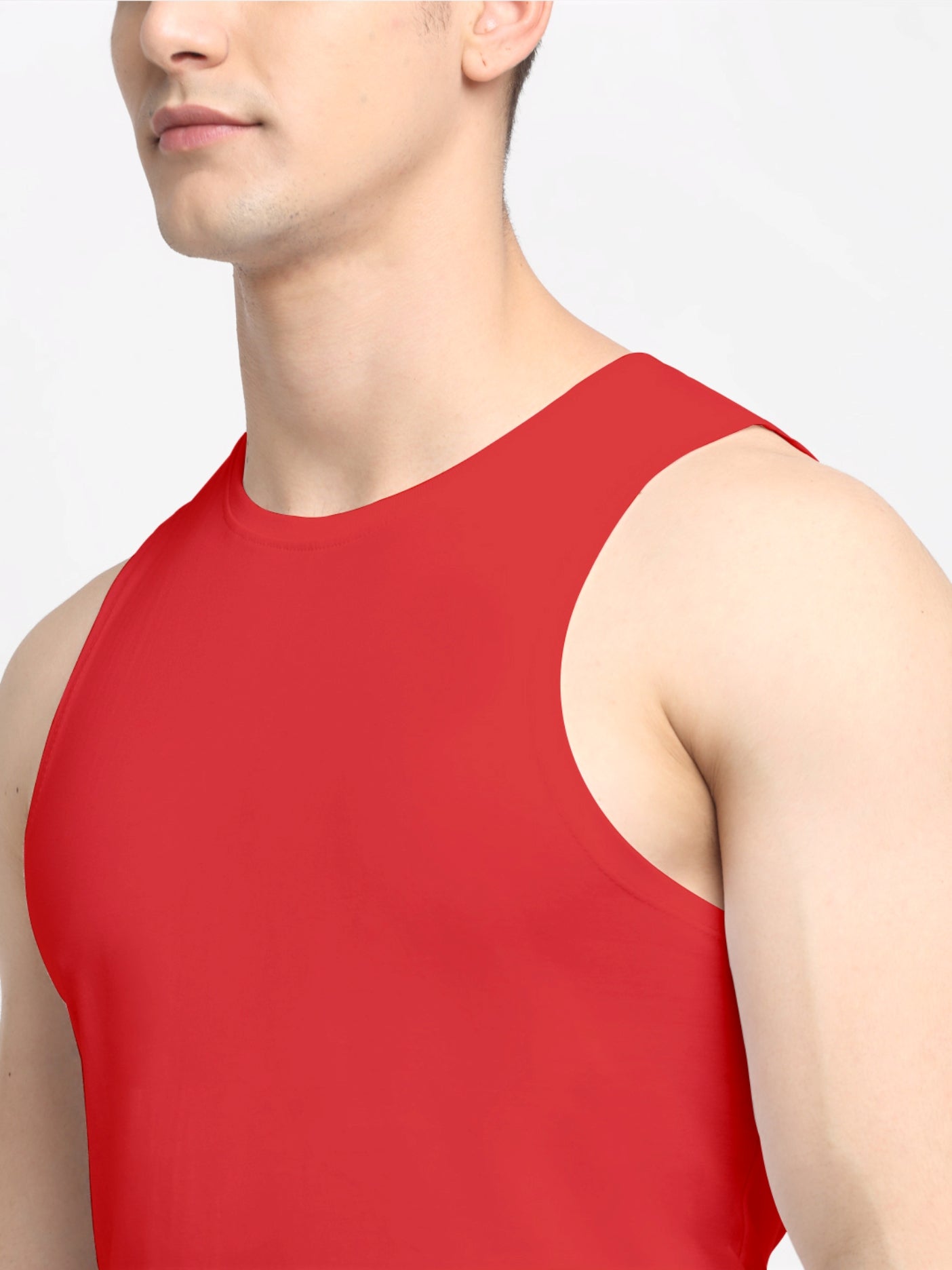Friskers Men Solid Cotton Innerwear Gym Vest - Friskers