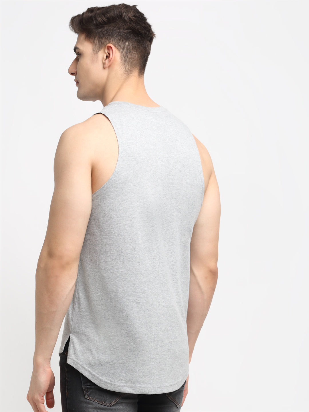 Friskers Men Solid Cotton Innerwear Gym Vest - Friskers
