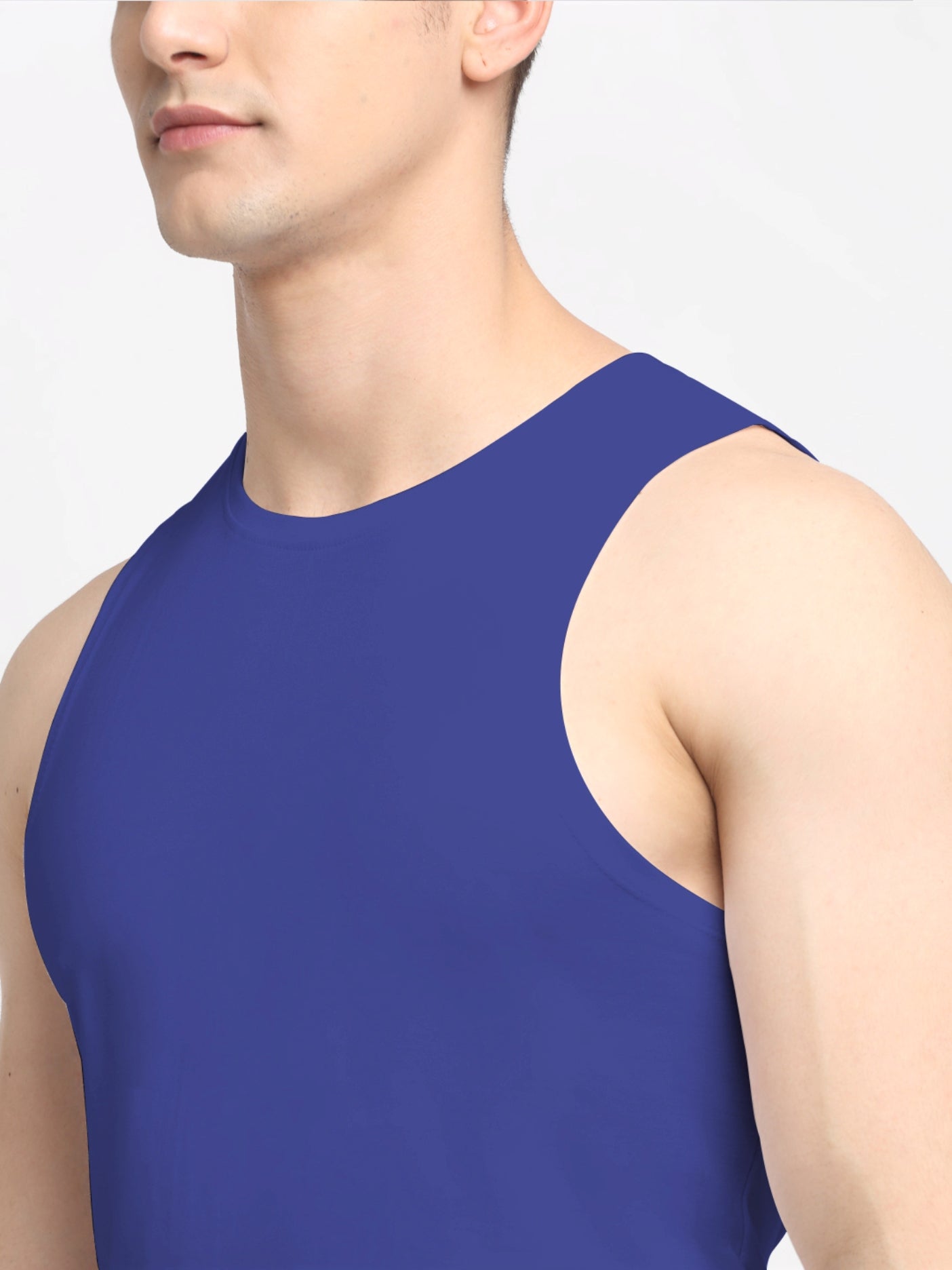 Friskers Men Solid Cotton Innerwear Gym Vest - Friskers