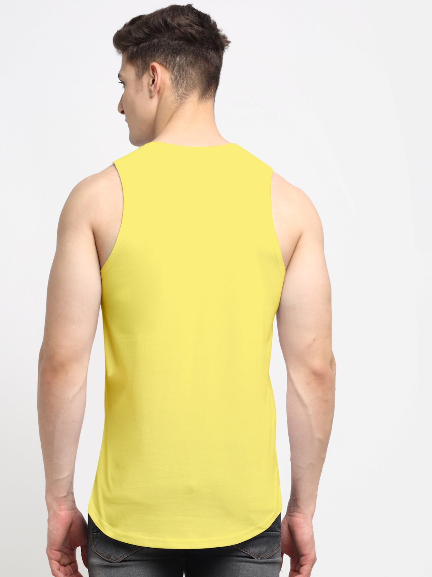 Friskers Men Solid Cotton Innerwear Gym Vest - Friskers