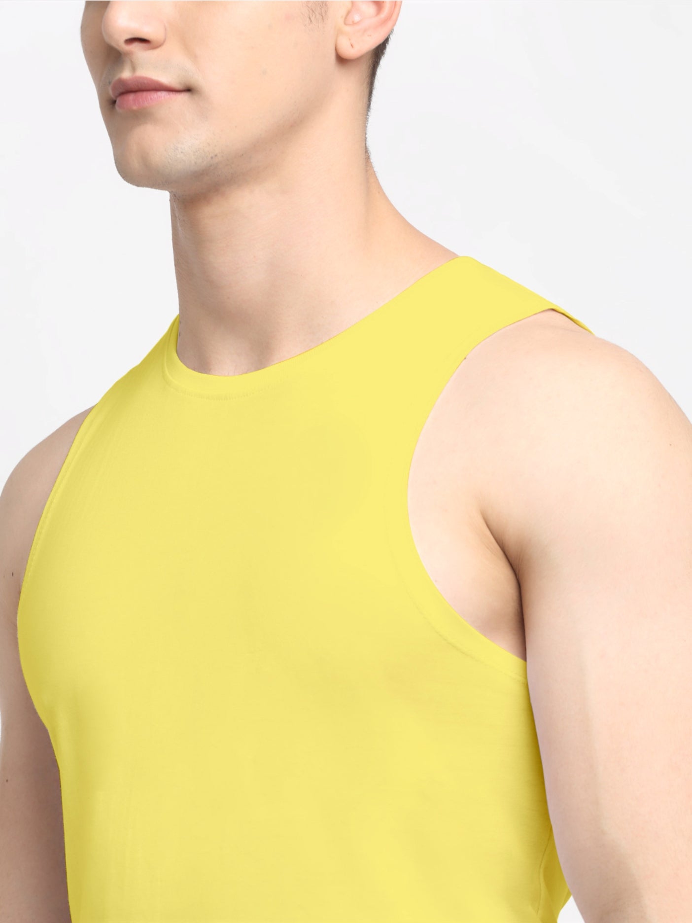 Friskers Men Solid Cotton Innerwear Gym Vest - Friskers