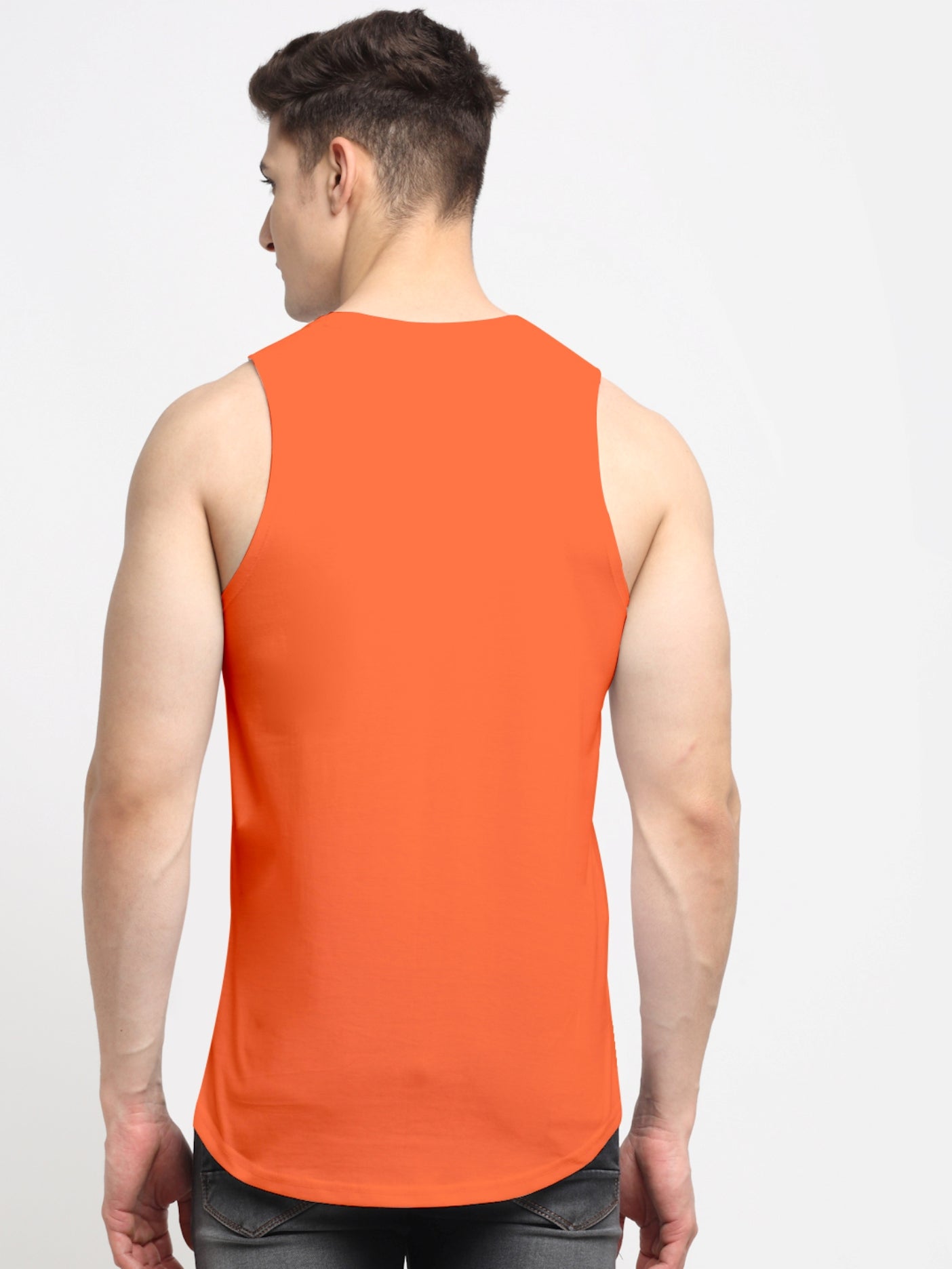 Friskers Men Solid Cotton Innerwear Gym Vest - Friskers