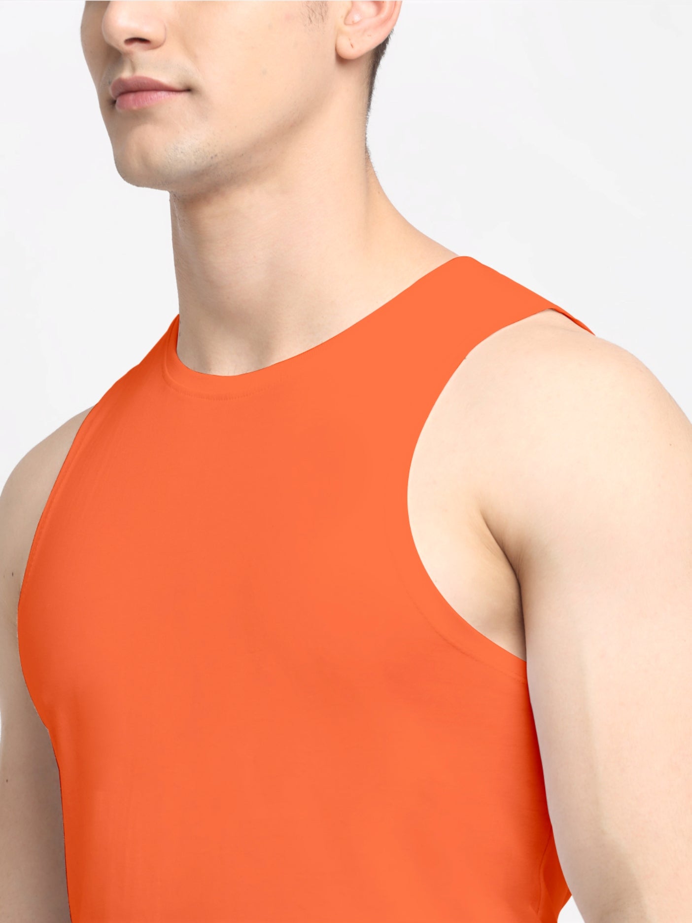 Friskers Men Solid Cotton Innerwear Gym Vest - Friskers