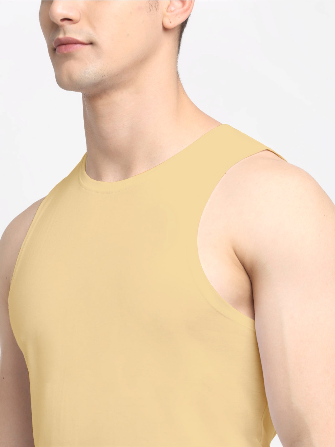 Friskers Men Solid Cotton Innerwear Gym Vest - Friskers