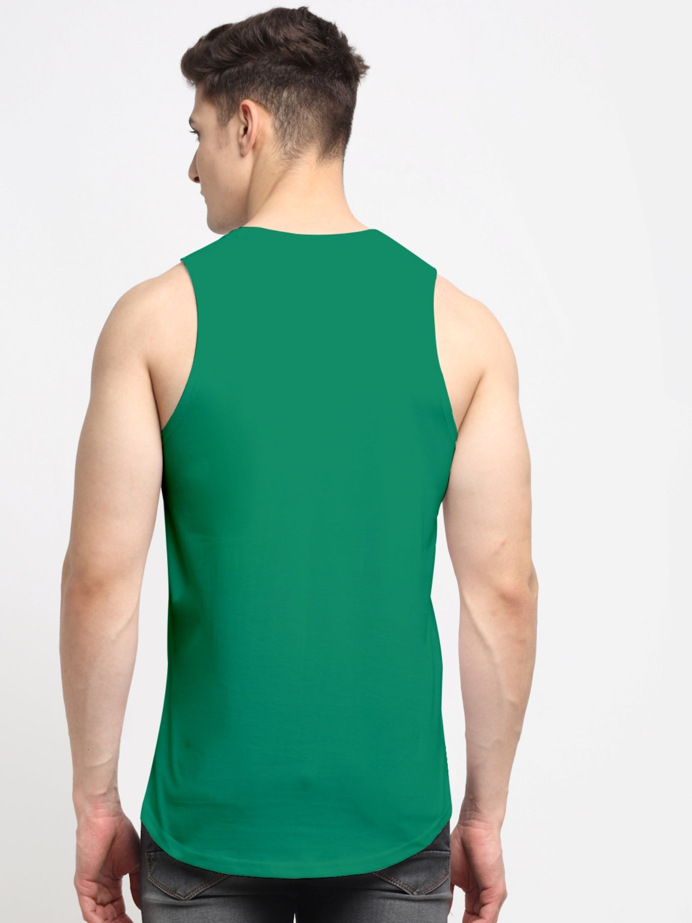 Friskers Men Solid Cotton Innerwear Gym Vest - Friskers