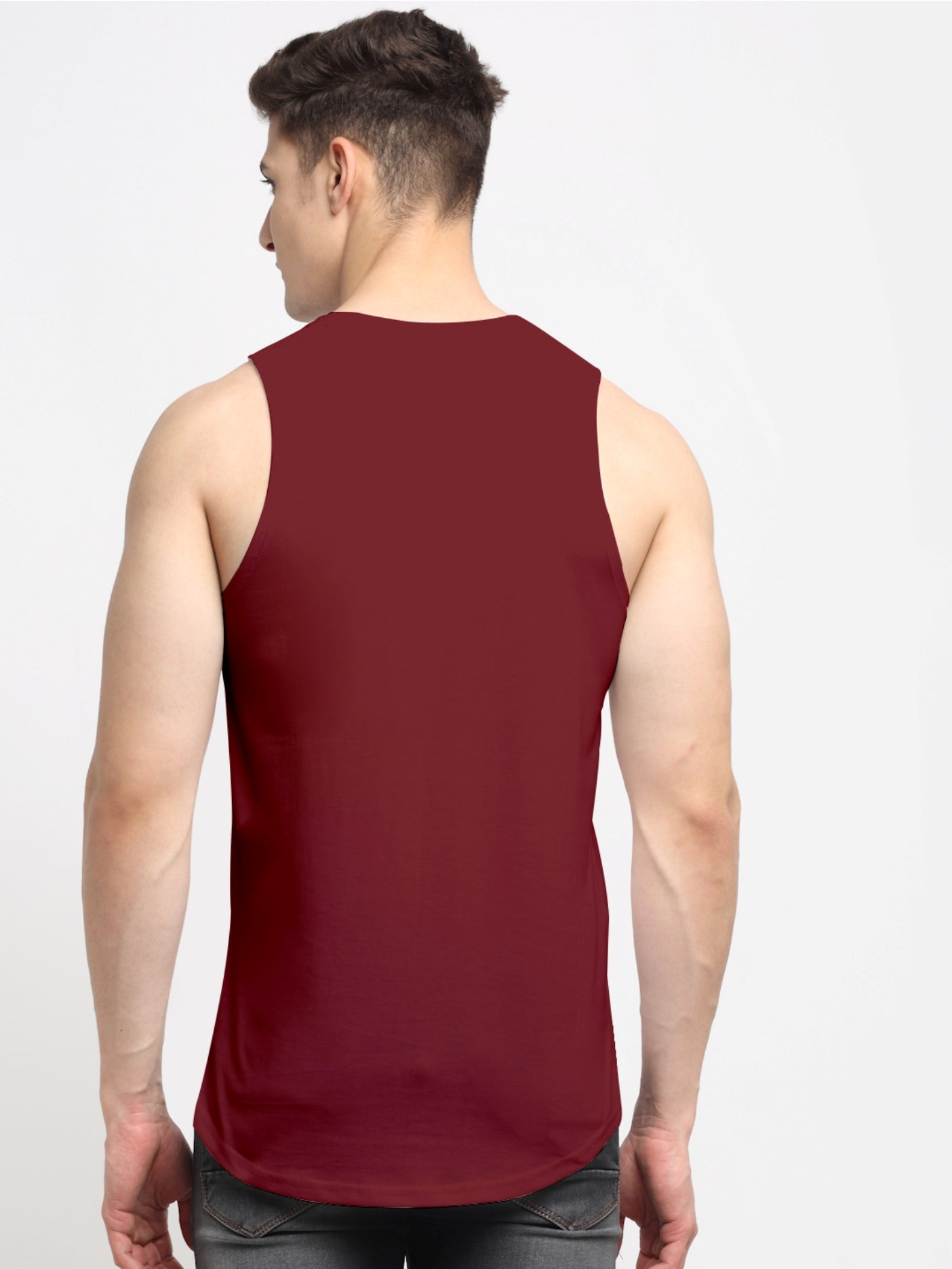 Friskers Men Solid Cotton Innerwear Gym Vest - Friskers