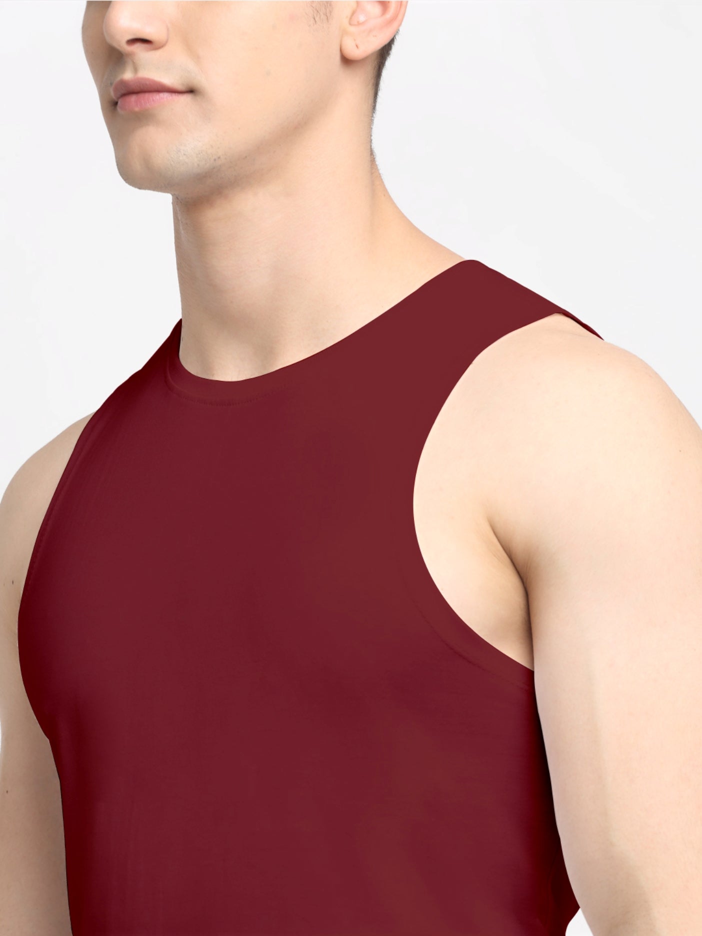 Friskers Men Solid Cotton Innerwear Gym Vest - Friskers