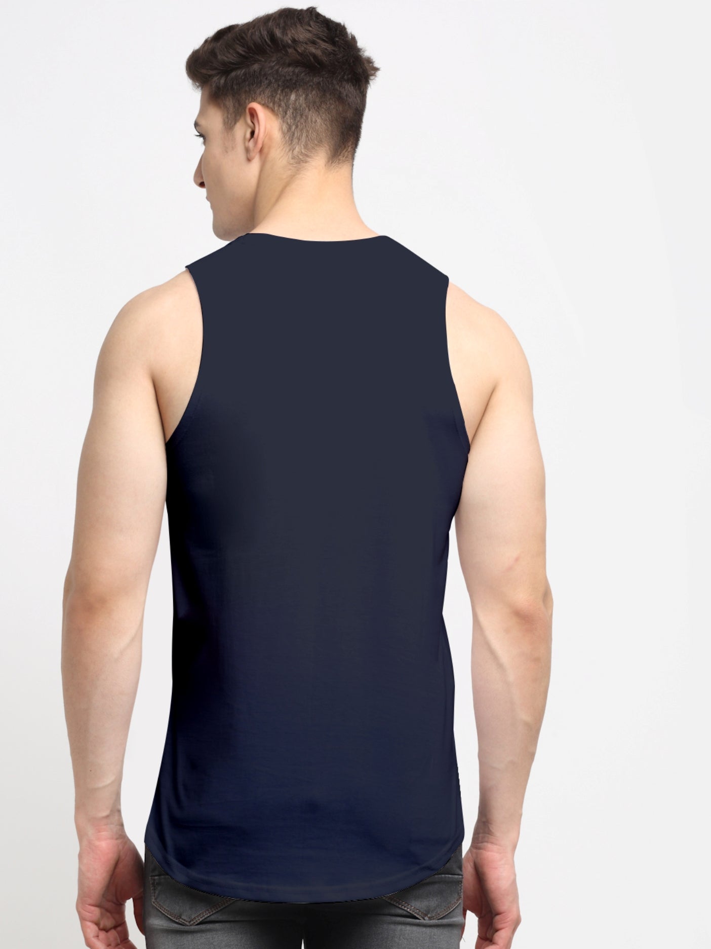 Friskers Men Solid Cotton Innerwear Gym Vest - Friskers