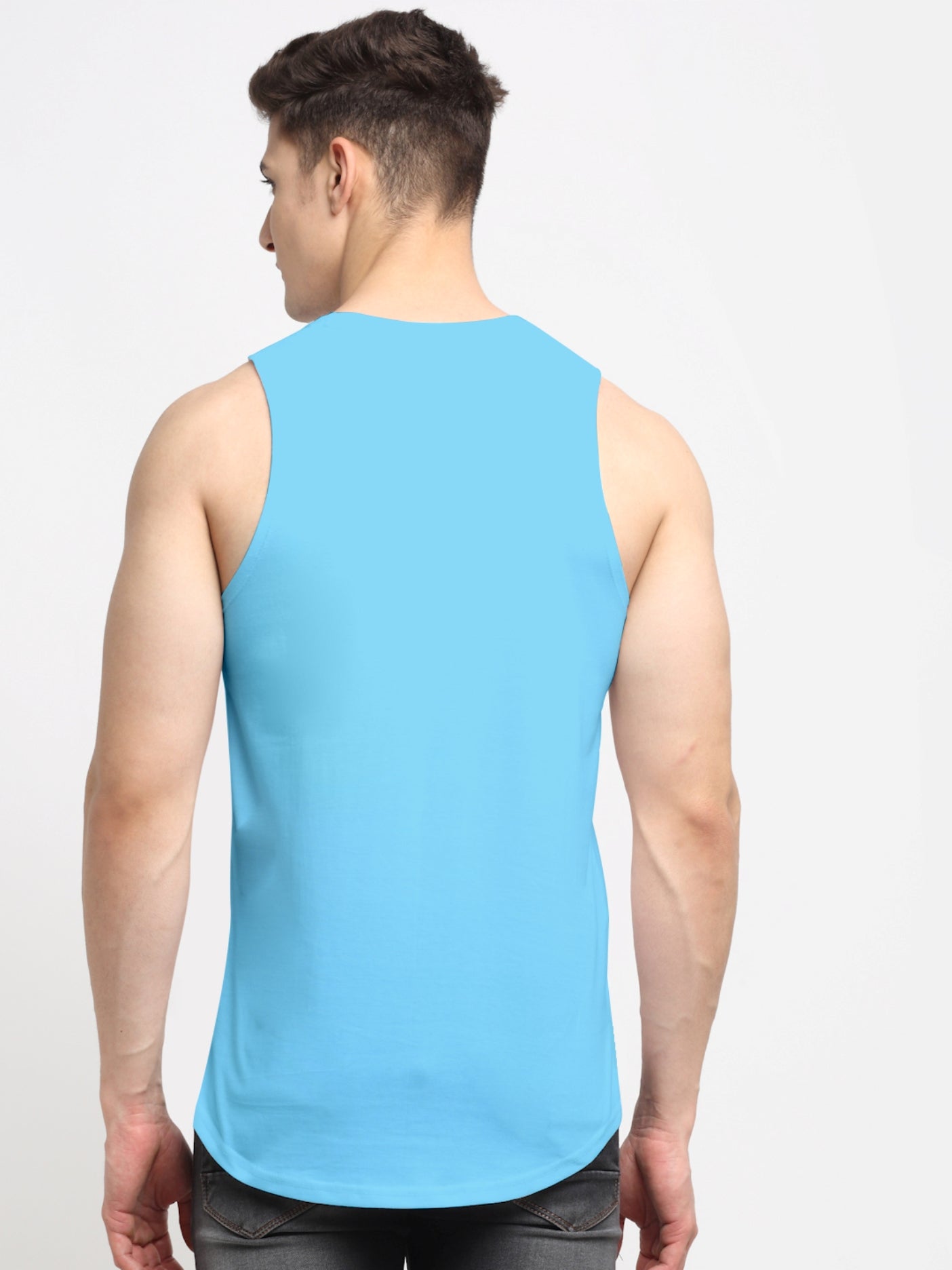 Friskers Men Solid Cotton Innerwear Gym Vest - Friskers