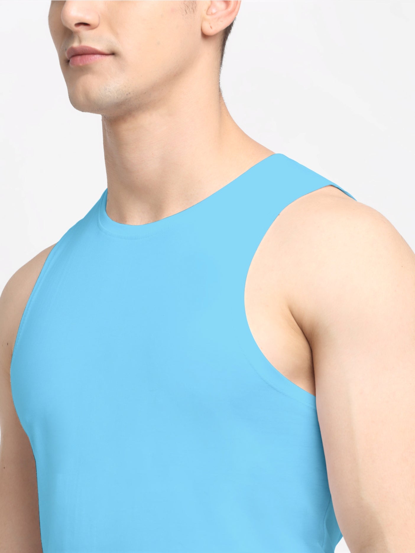 Friskers Men Solid Cotton Innerwear Gym Vest - Friskers