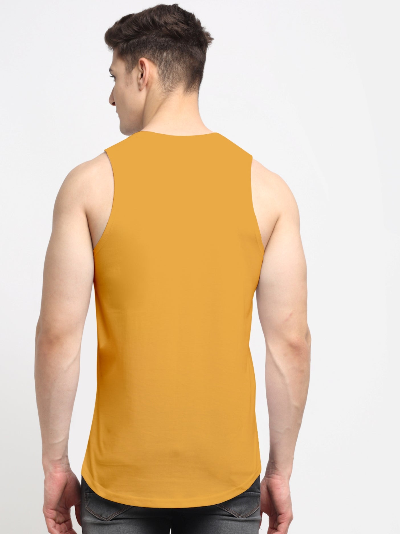 Friskers Men Solid Cotton Innerwear Gym Vest - Friskers