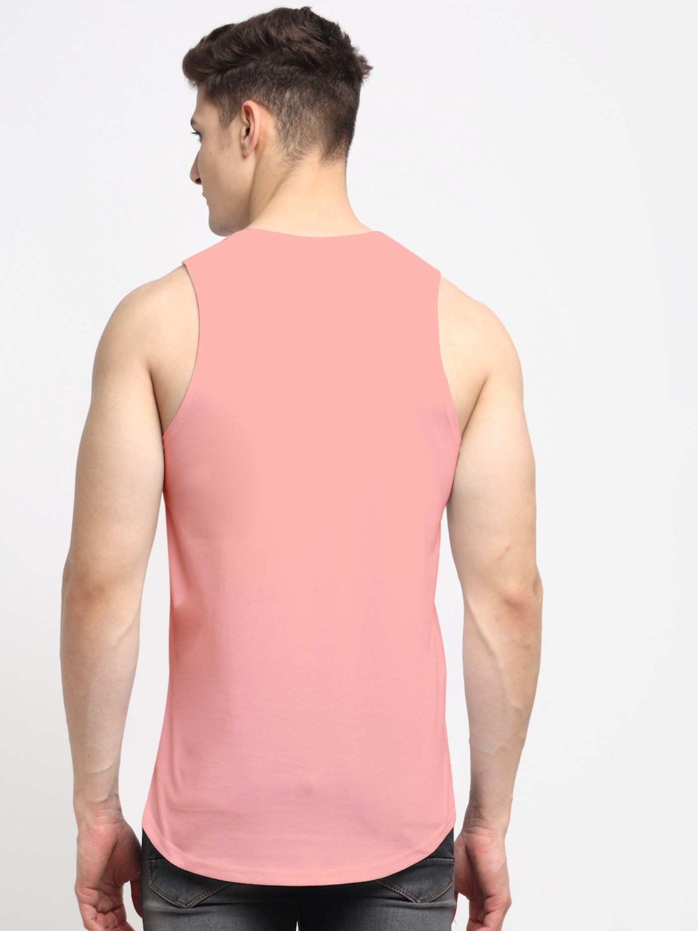 Friskers Men Solid Cotton Innerwear Gym Vest - Friskers