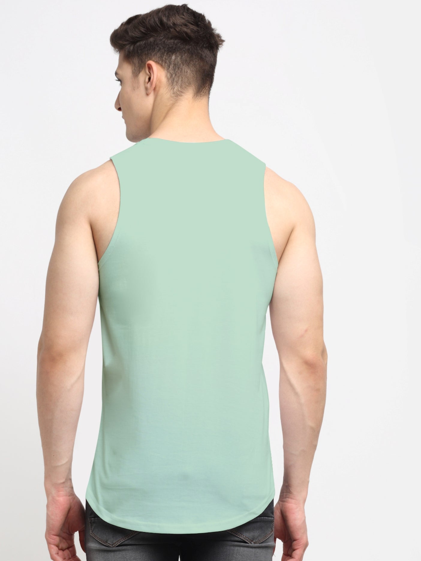 Friskers Men Solid Cotton Innerwear Gym Vest - Friskers