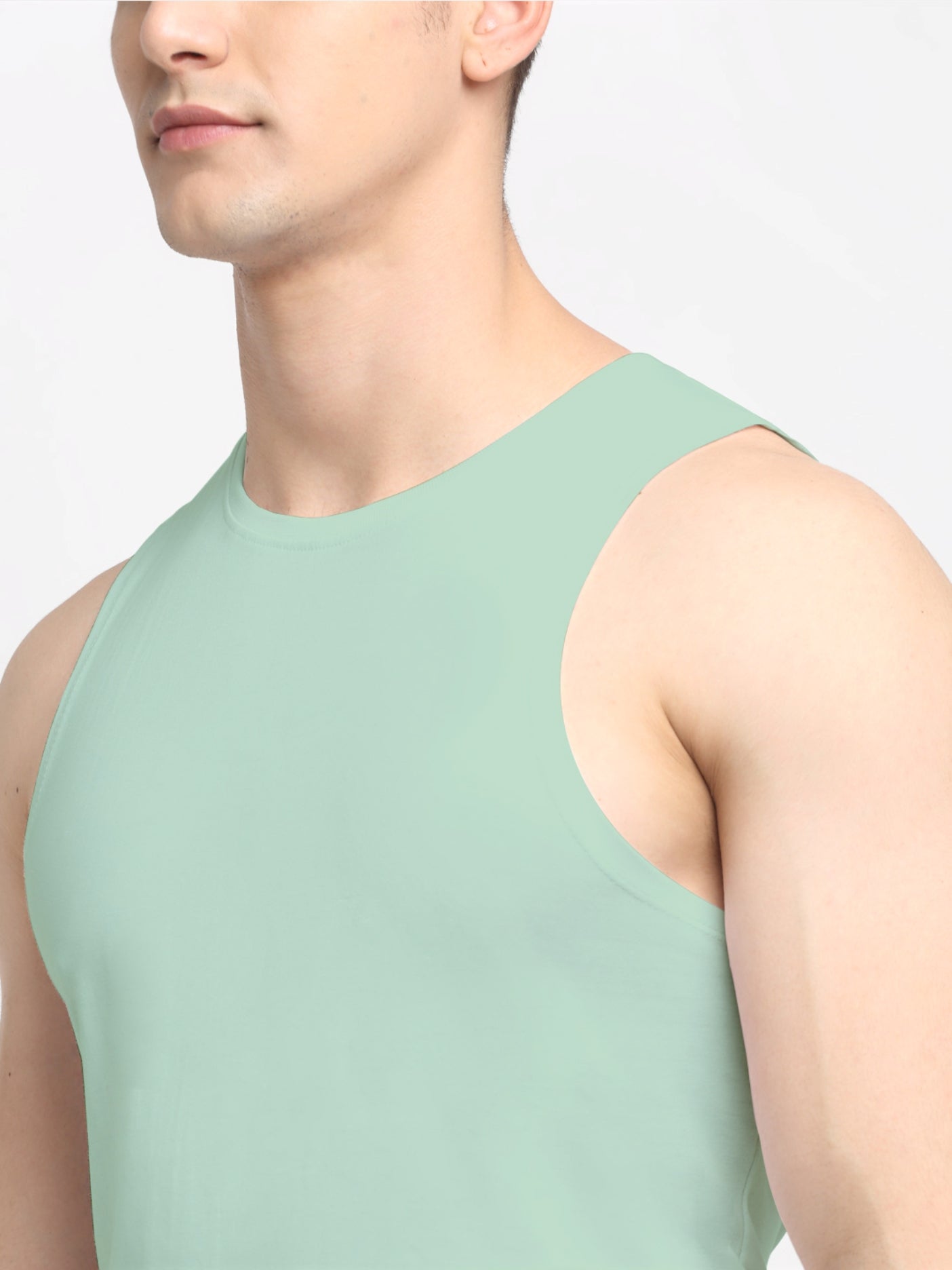 Friskers Men Solid Cotton Innerwear Gym Vest - Friskers