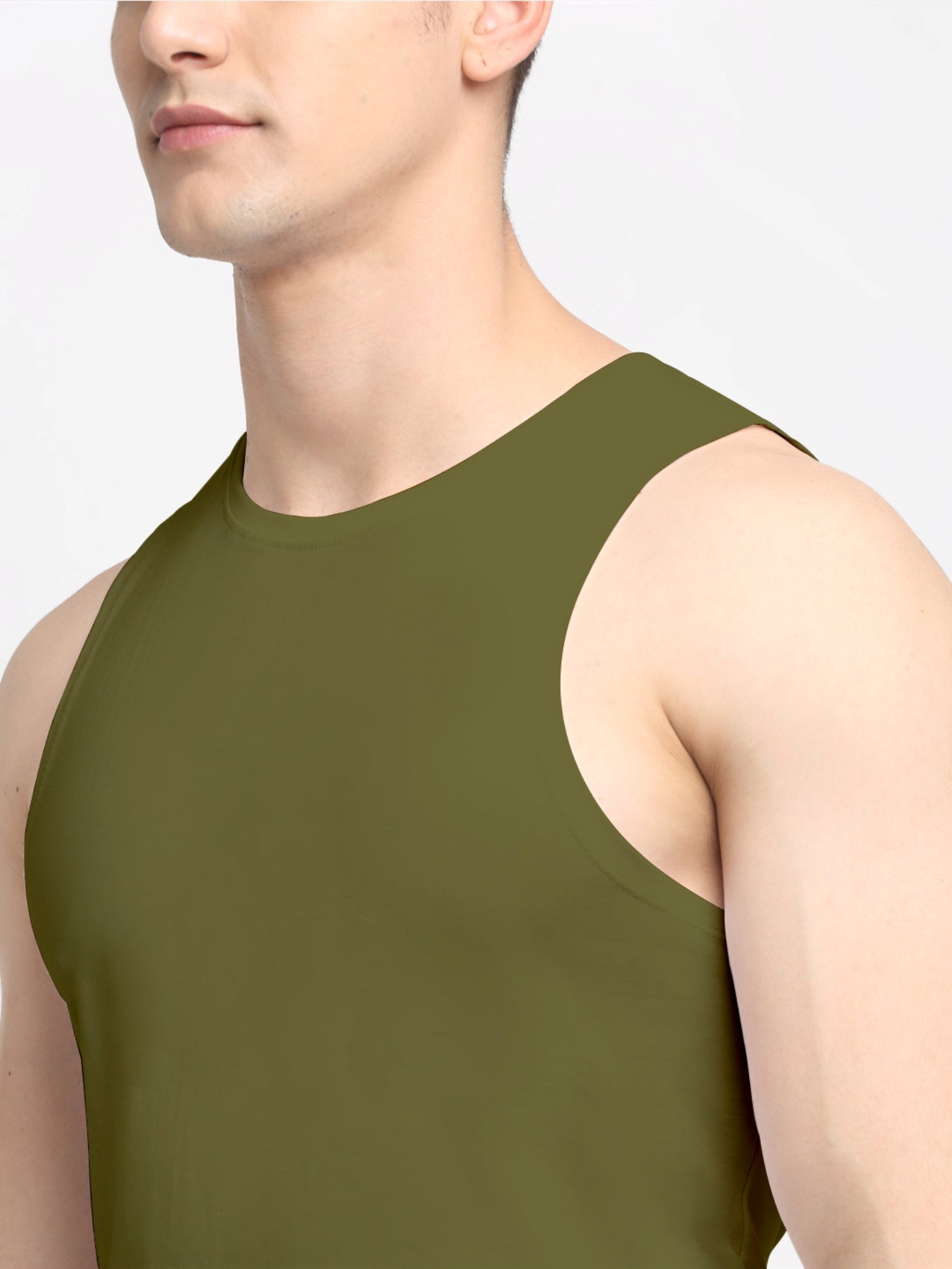 Friskers Men Solid Cotton Innerwear Gym Vest - Friskers