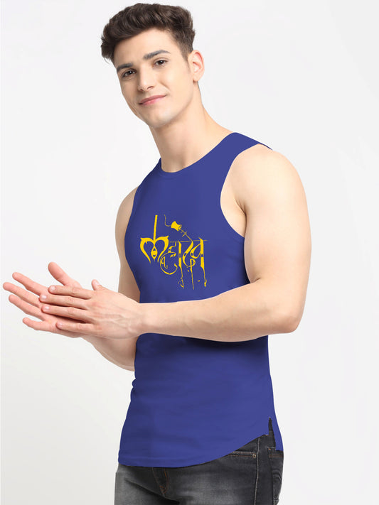 Men's Mahadev Printed Cotton Gym vest - Friskers