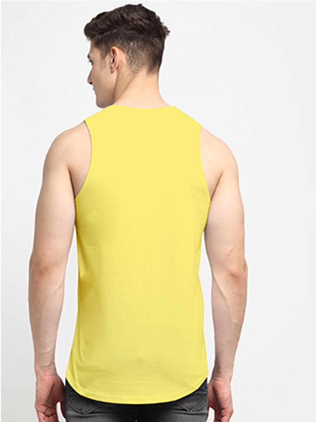 Men's Printed Round Neck Sports Gym Vest - Friskers