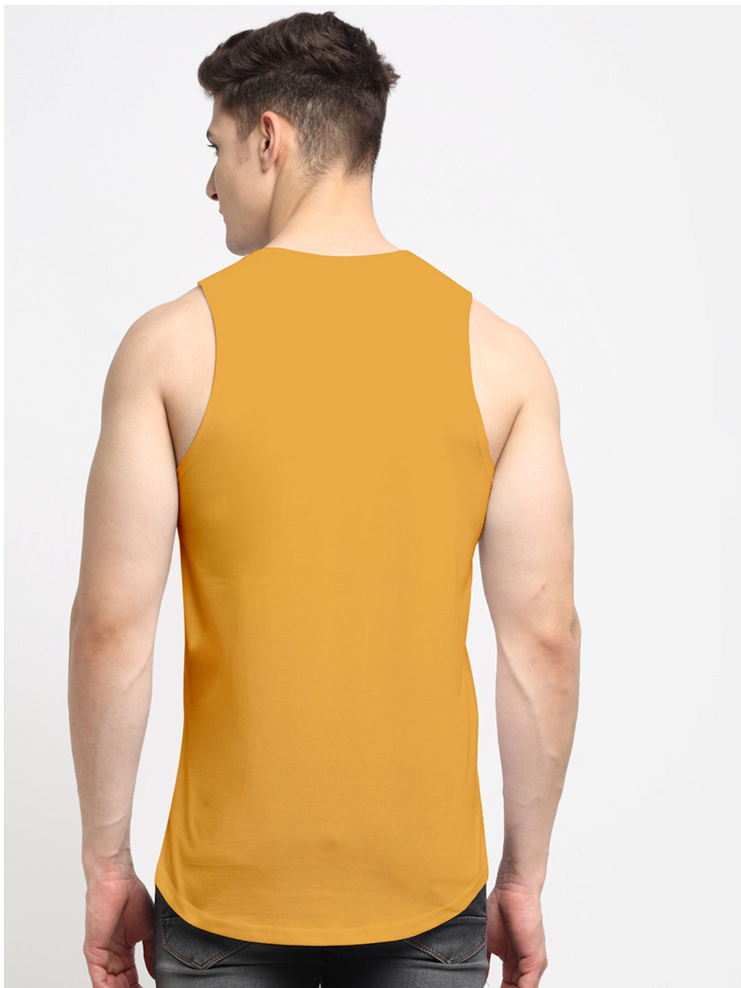 Men's Printed Round Neck Sports Gym Vest - Friskers