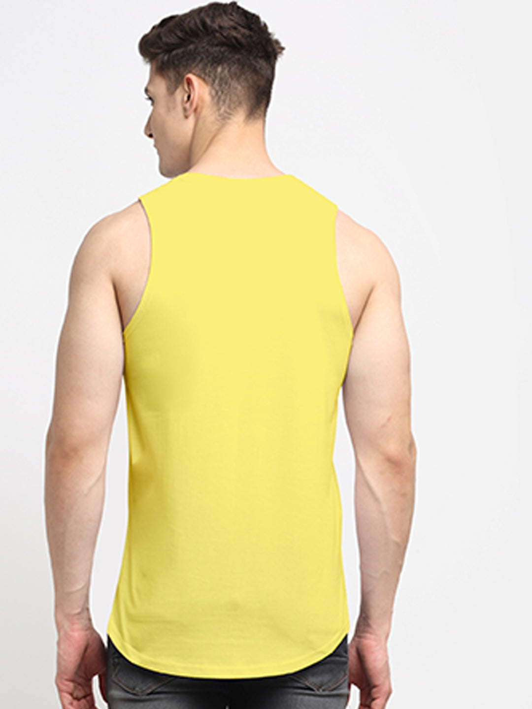 Men's Dry Fit Printed Round Neck Gym Vest - Friskers