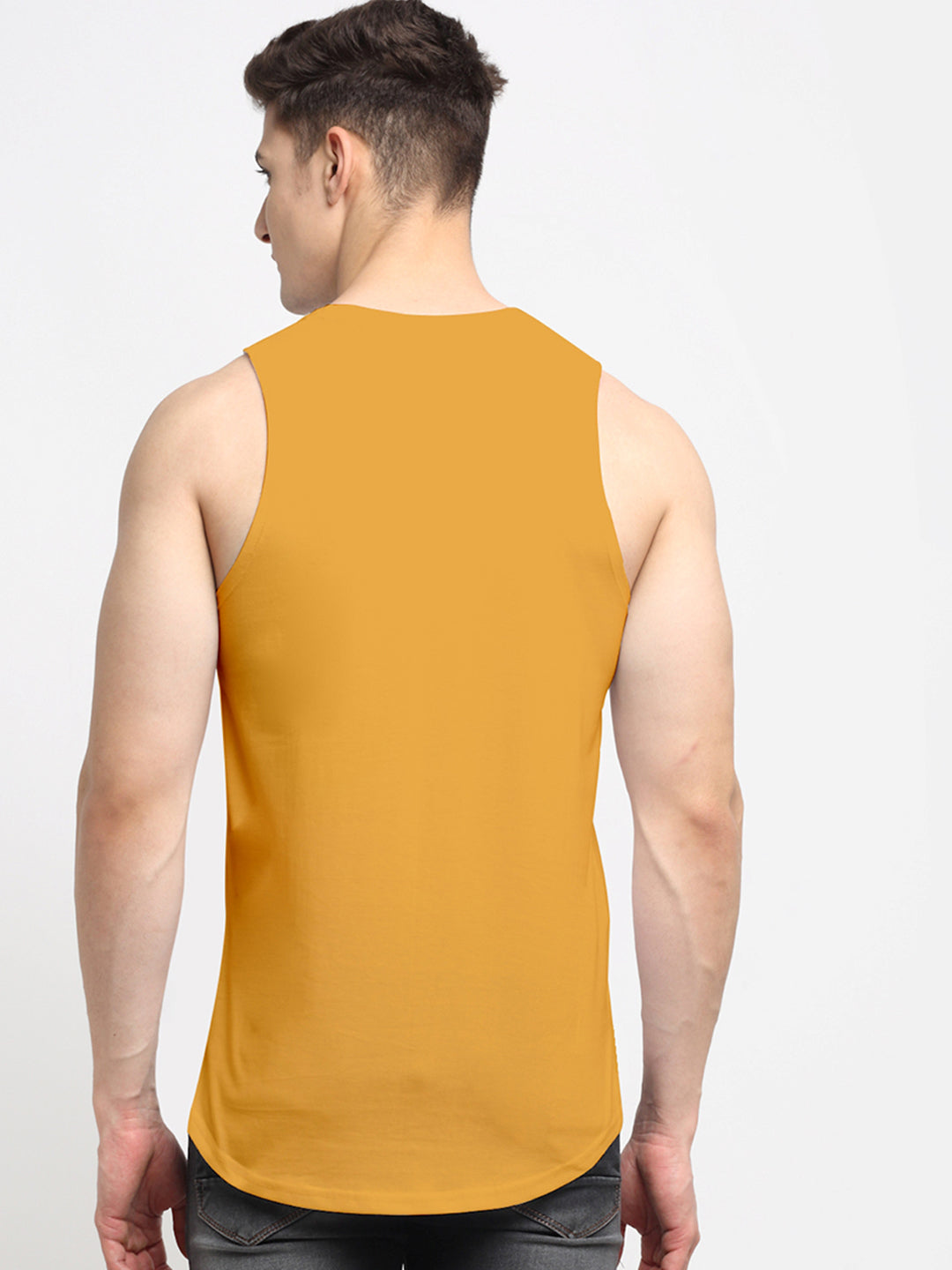 Men's Dry Fit Printed Round Neck Gym Vest - Friskers