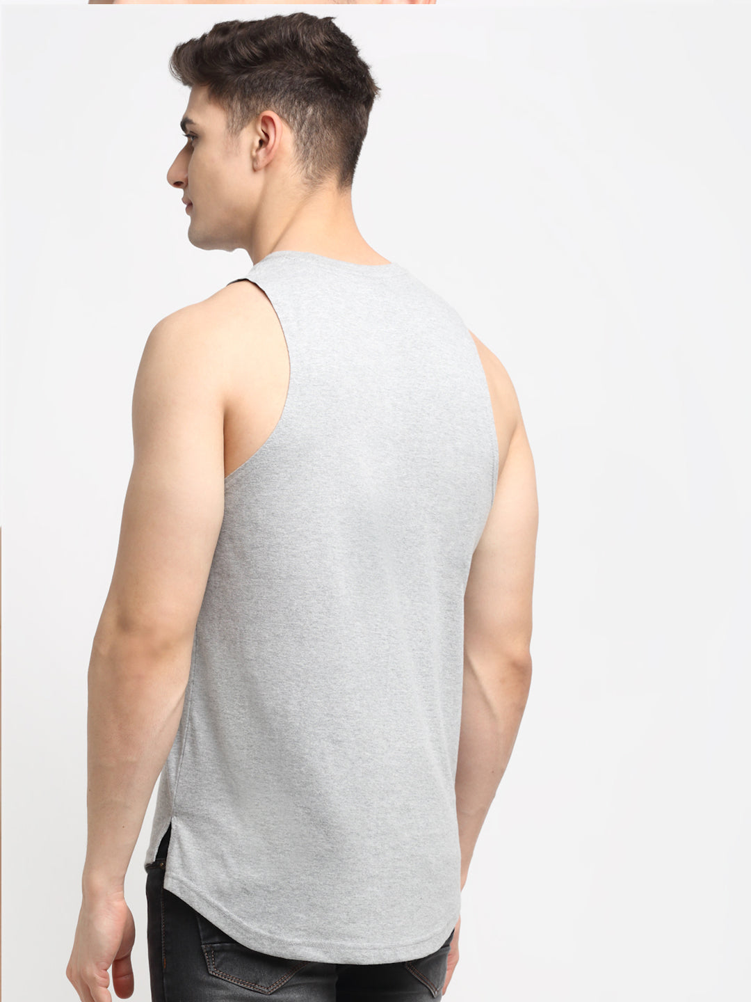 Men's Fitness Printed Round Neck Gym Vest - Friskers