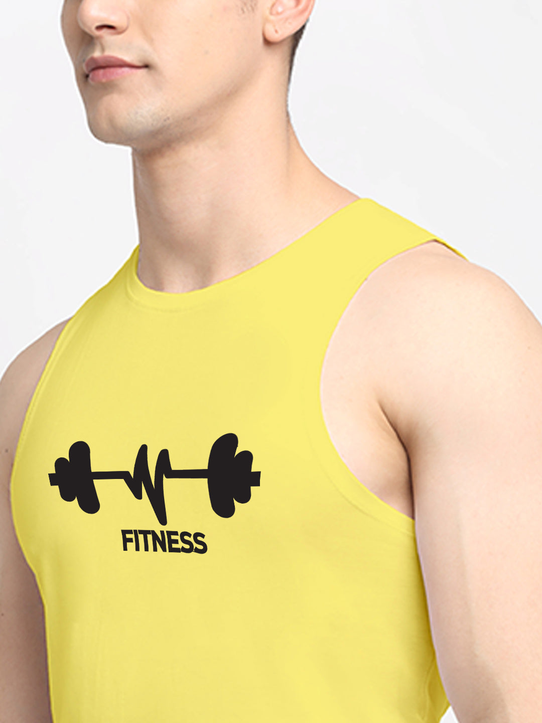 Men's Fitness Printed Round Neck Gym Vest - Friskers