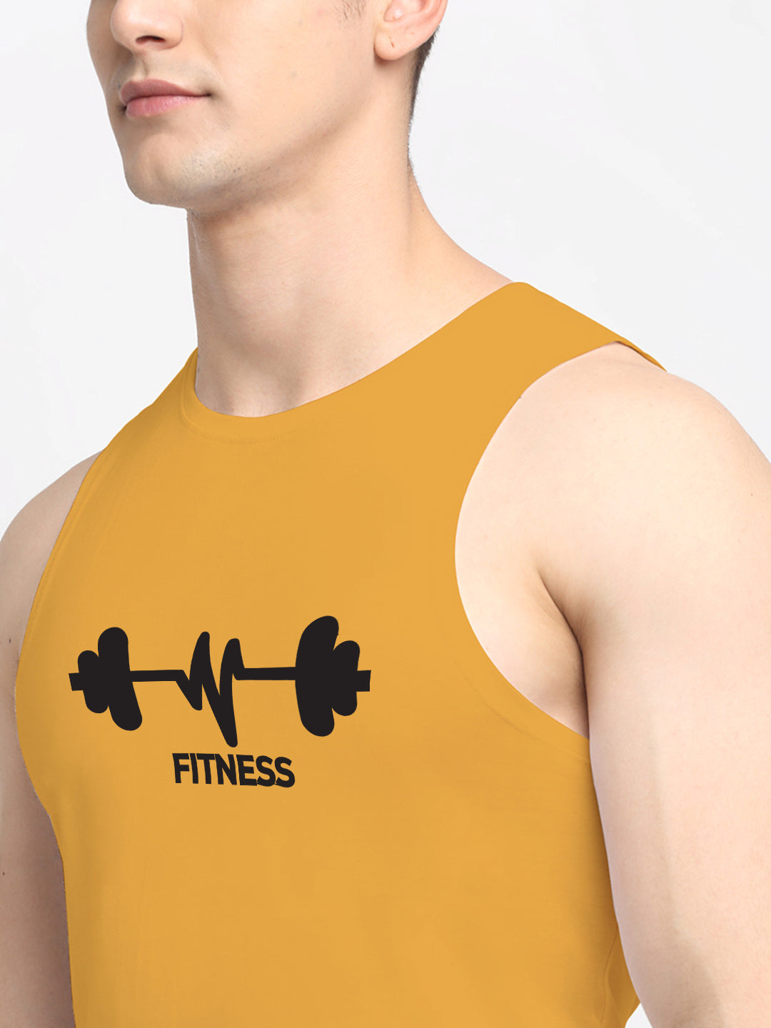 Men's Fitness Printed Round Neck Gym Vest - Friskers