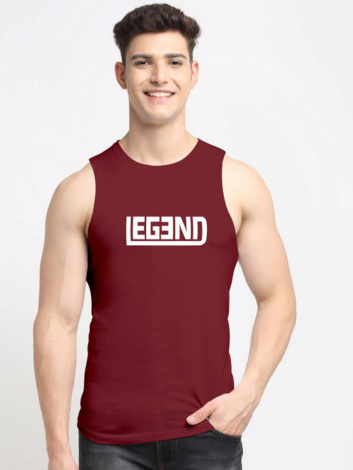 Men Legend Printed Cotton Training Vest