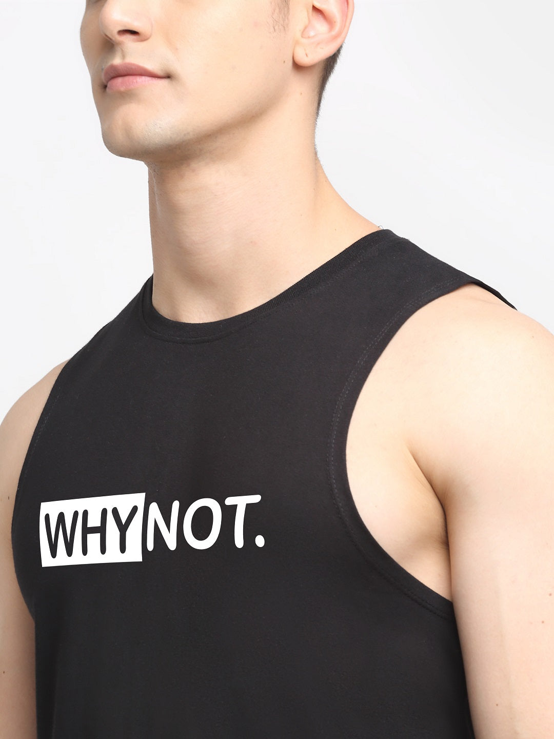 Men Why Not Printed Cotton Training Vest - Friskers