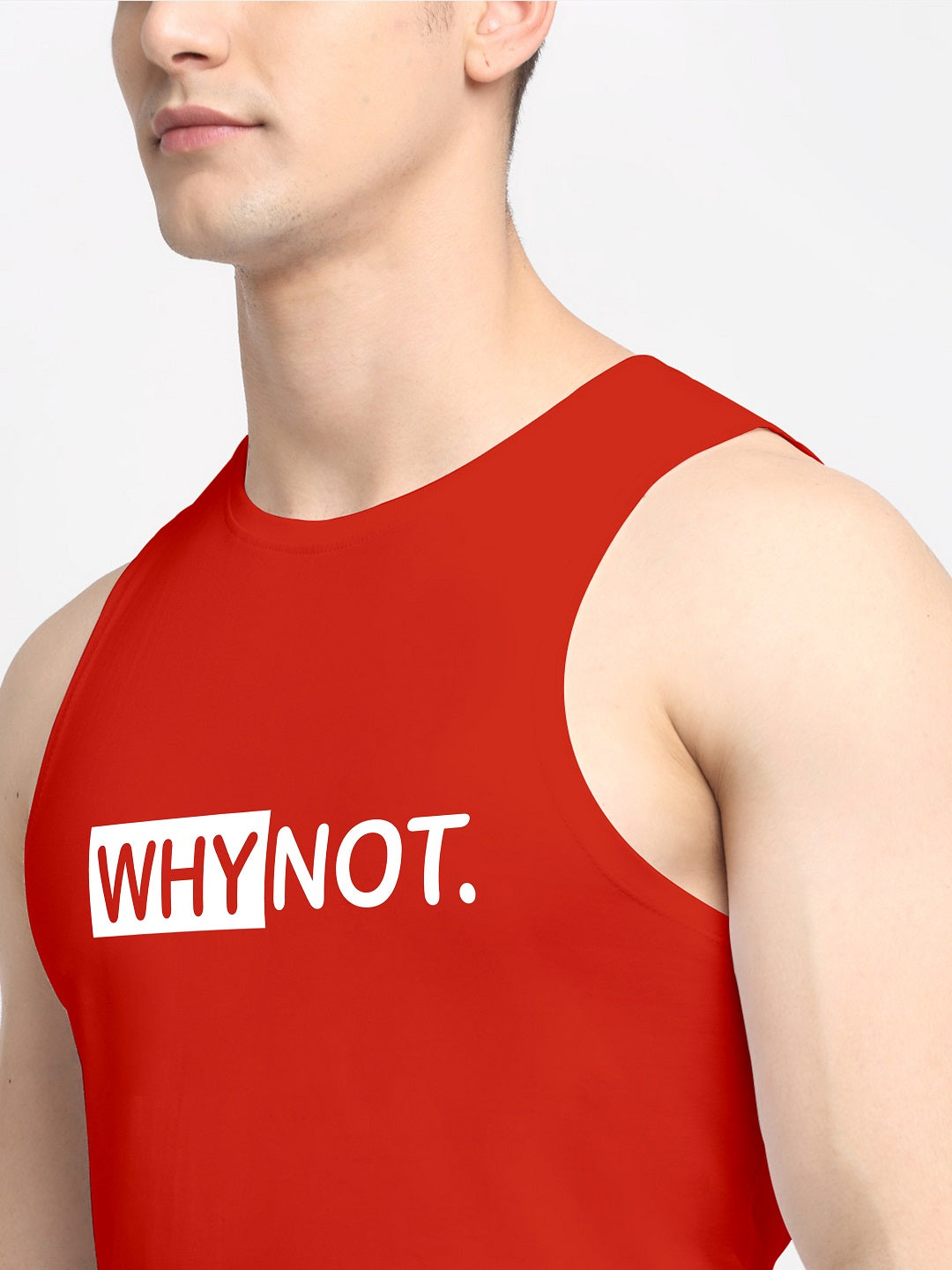 Men Why Not Printed Cotton Training Vest - Friskers