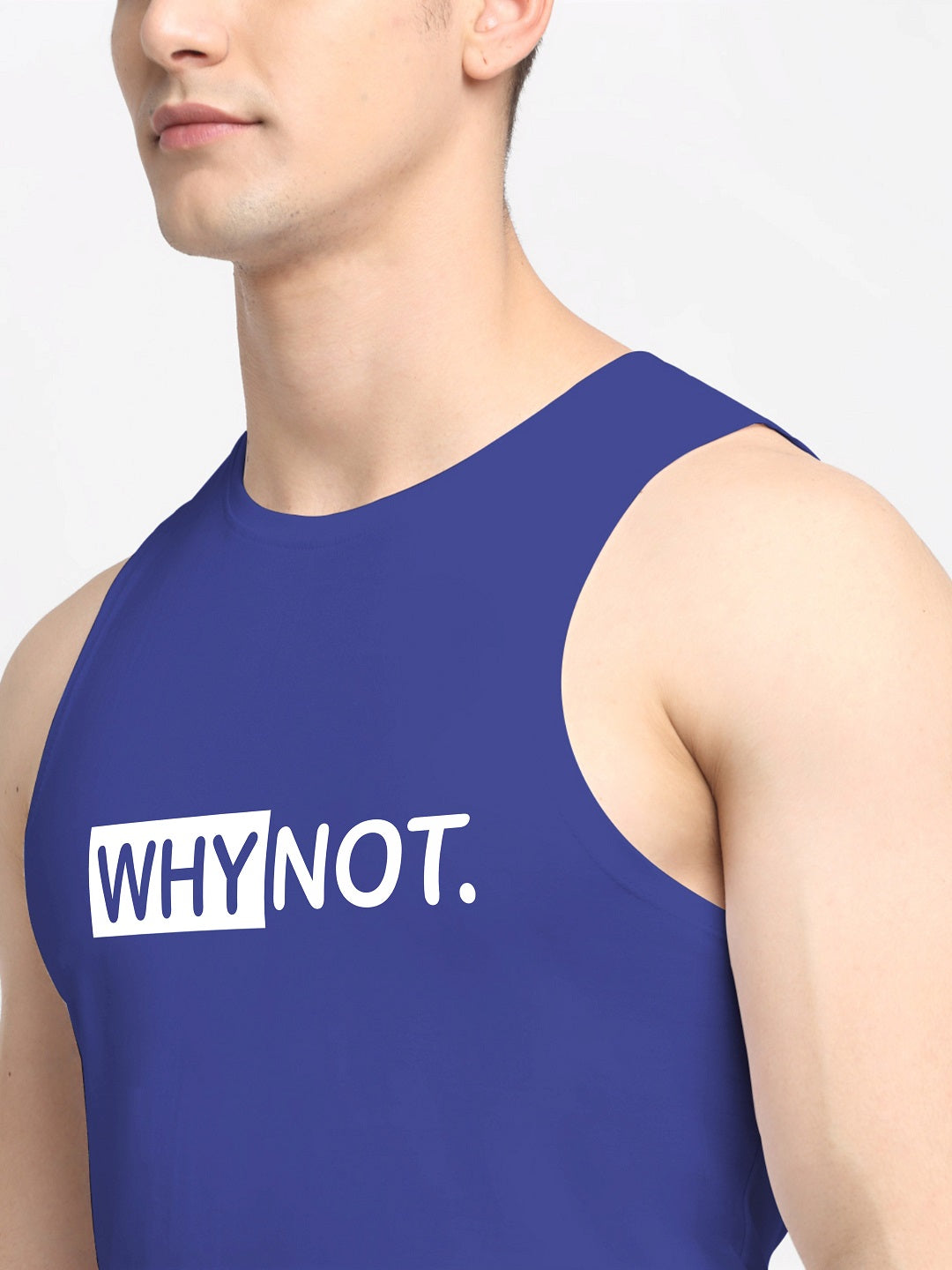 Men Why Not Printed Cotton Training Vest - Friskers