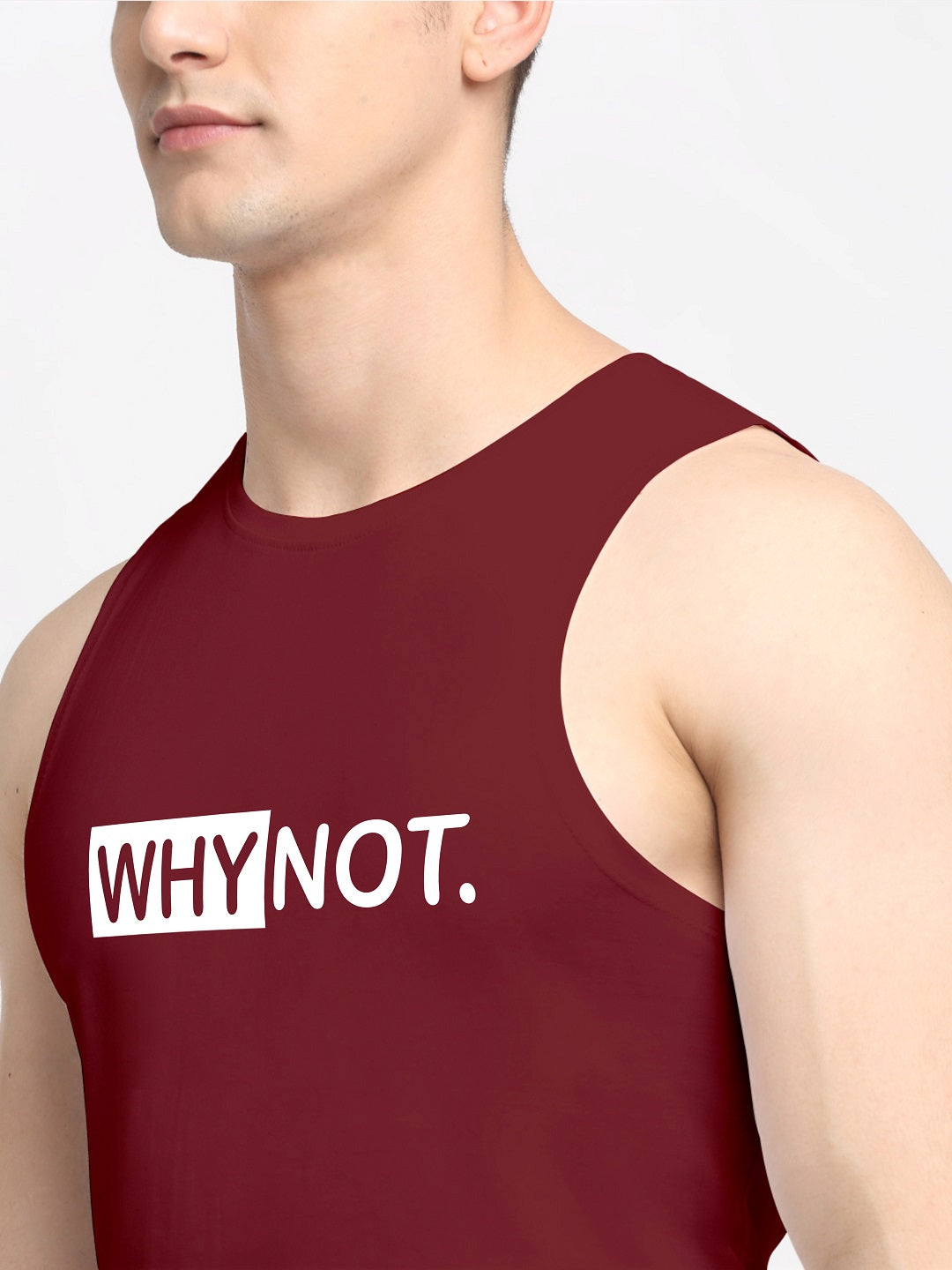 Men Why Not Printed Cotton Training Vest - Friskers