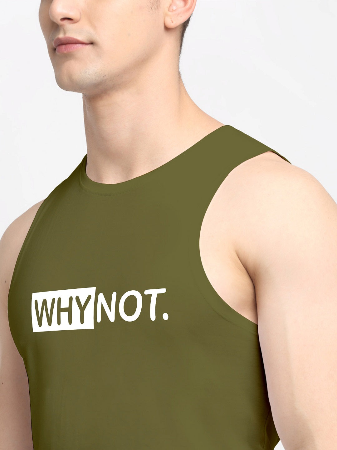 Men Why Not Printed Cotton Training Vest - Friskers