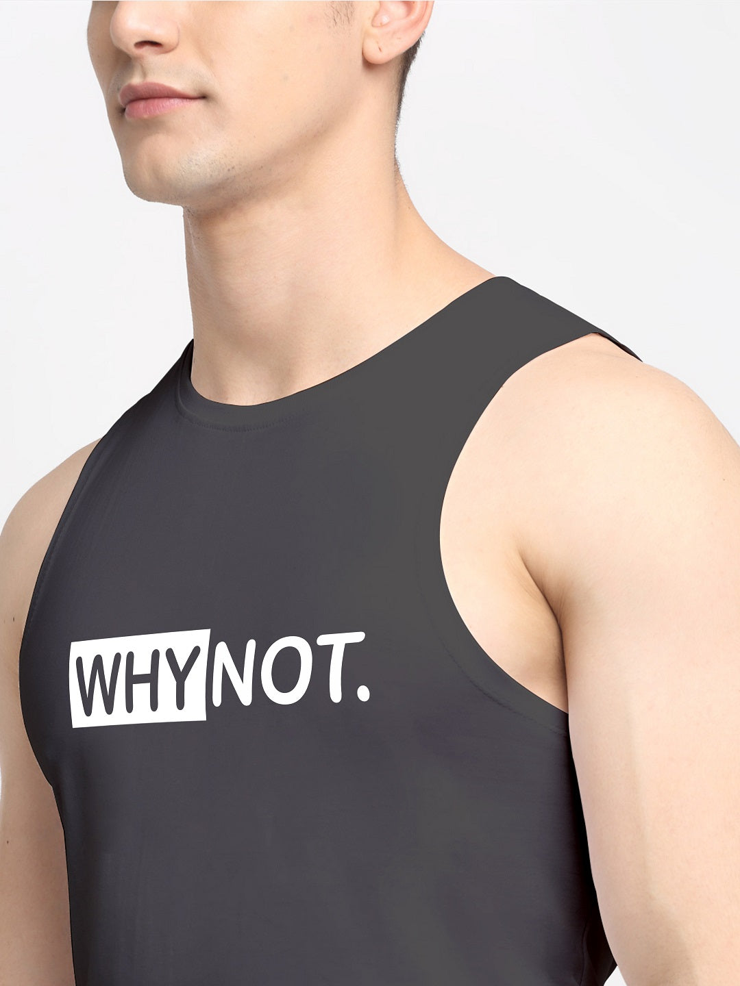 Men Why Not Printed Cotton Training Vest - Friskers