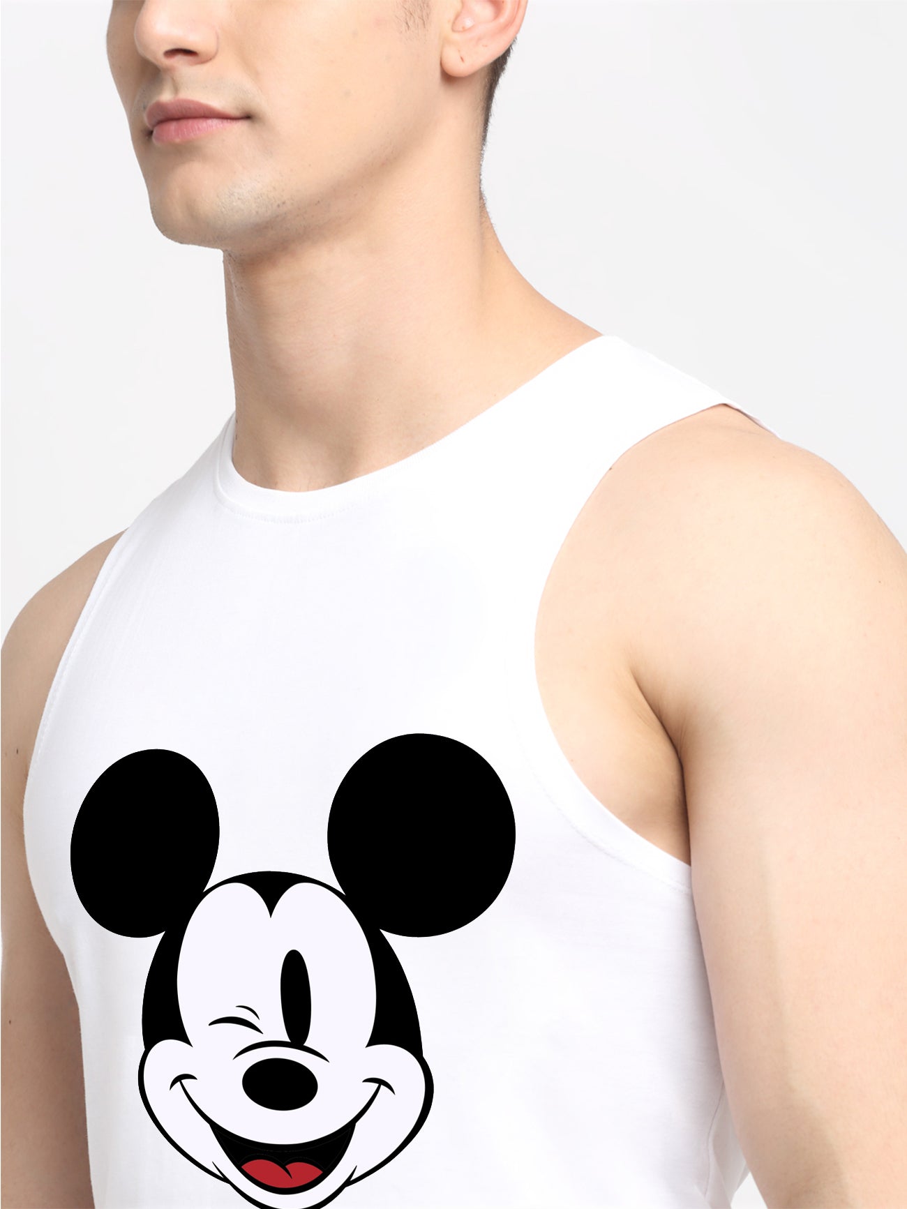 Men's Mickey Mouse Printed Cotton Gym vest - Friskers