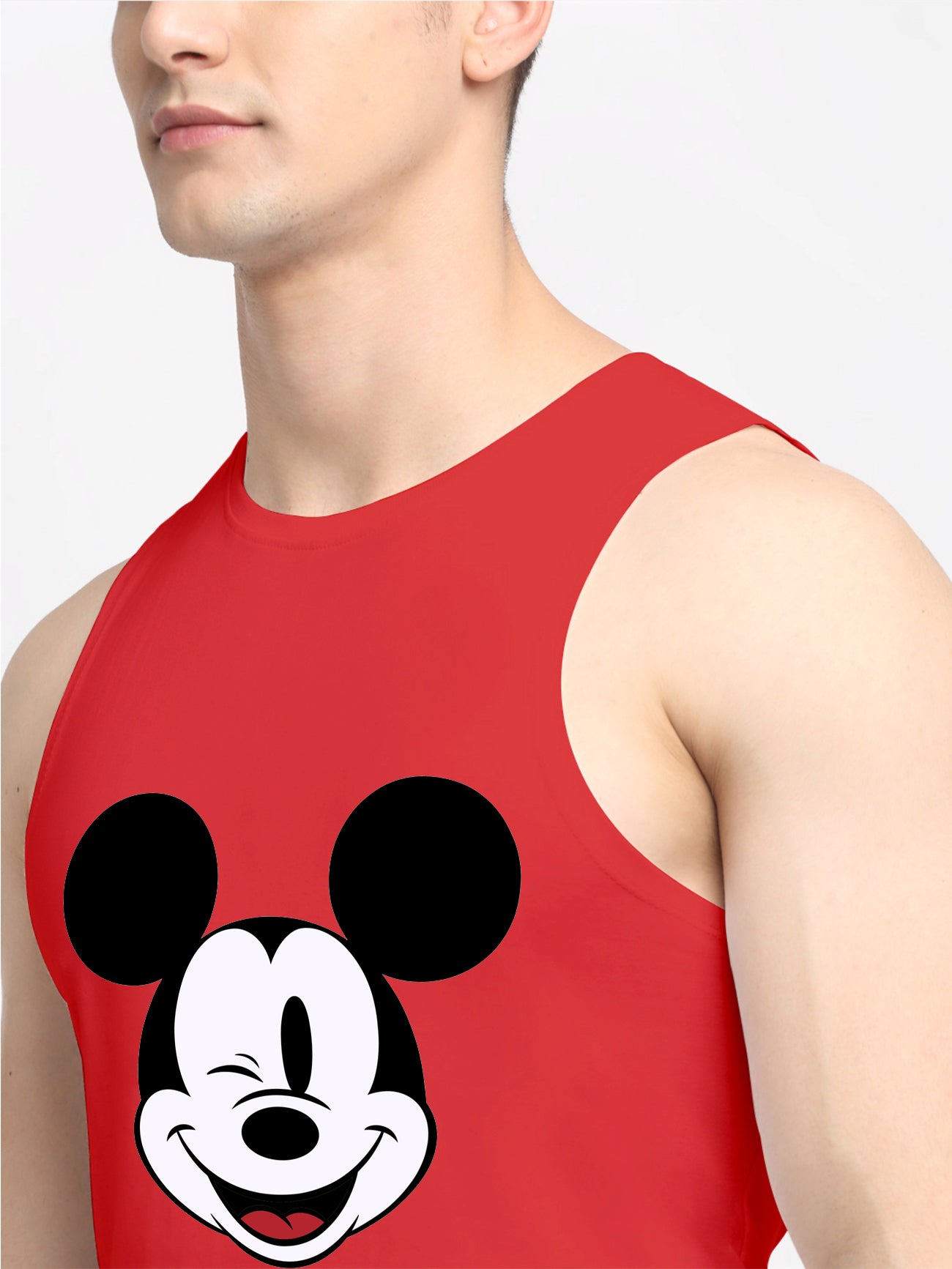 Men's Mickey Mouse Printed Cotton Gym vest - Friskers