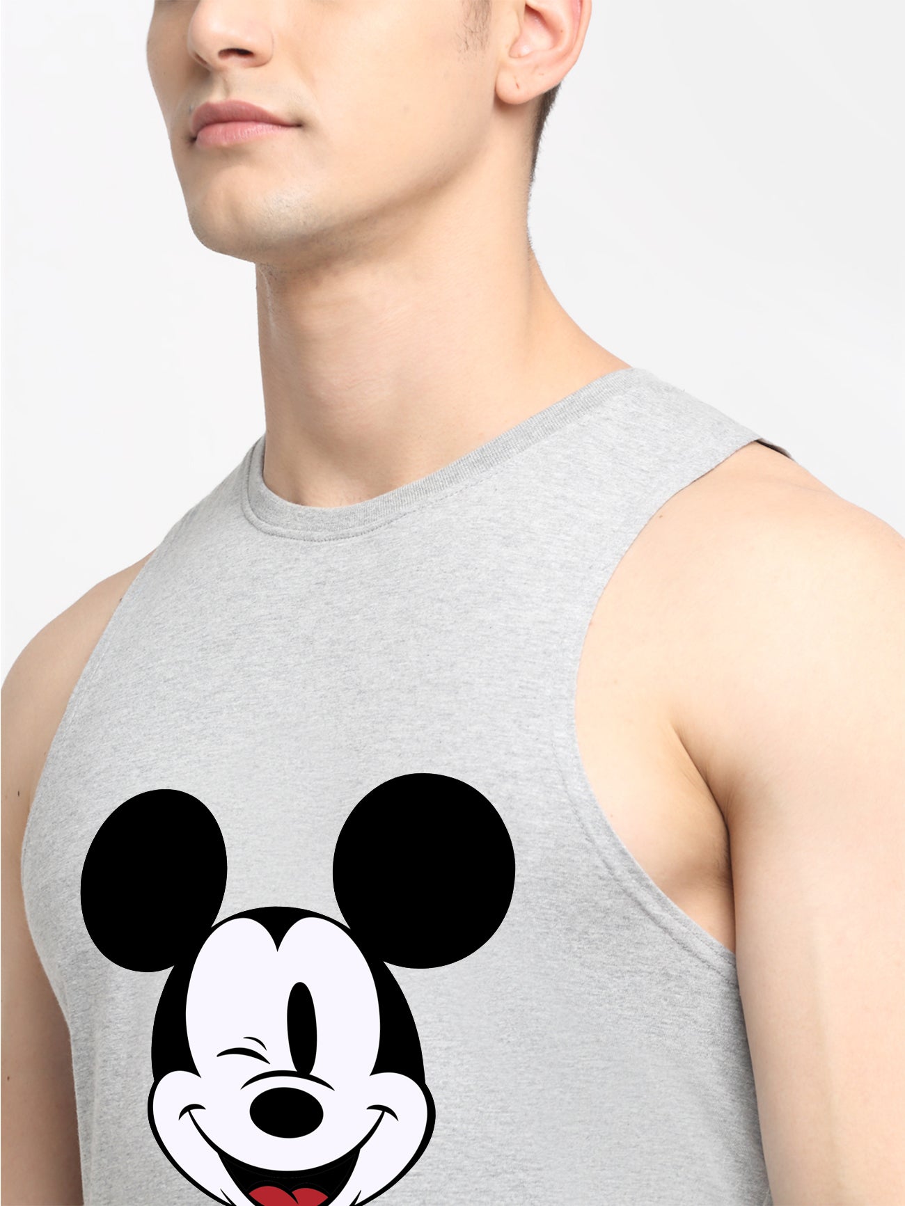 Men's Mickey Mouse Printed Cotton Gym vest - Friskers