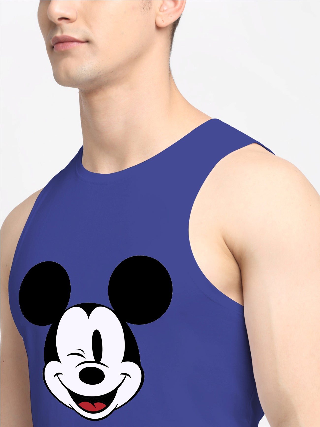 Men's Mickey Mouse Printed Cotton Gym vest - Friskers